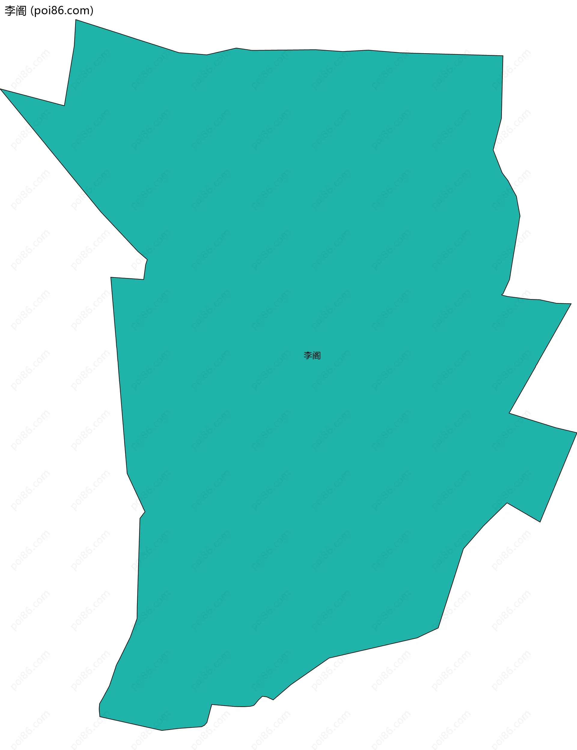 李阁边界地图