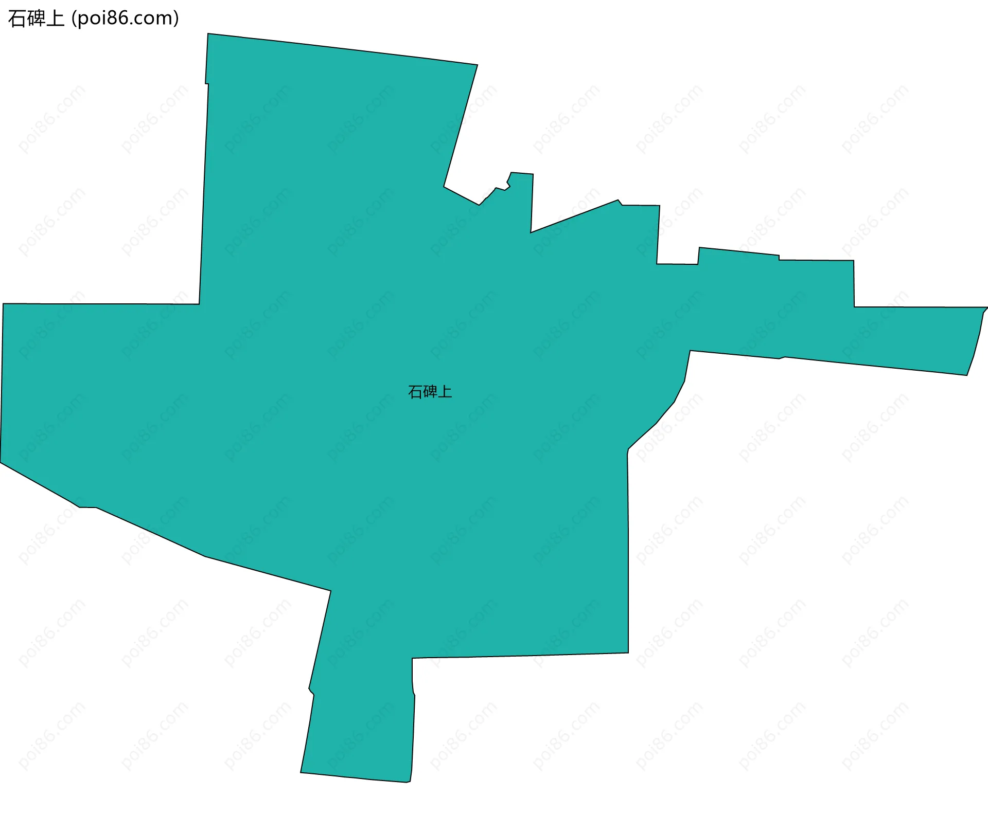 石碑上边界地图