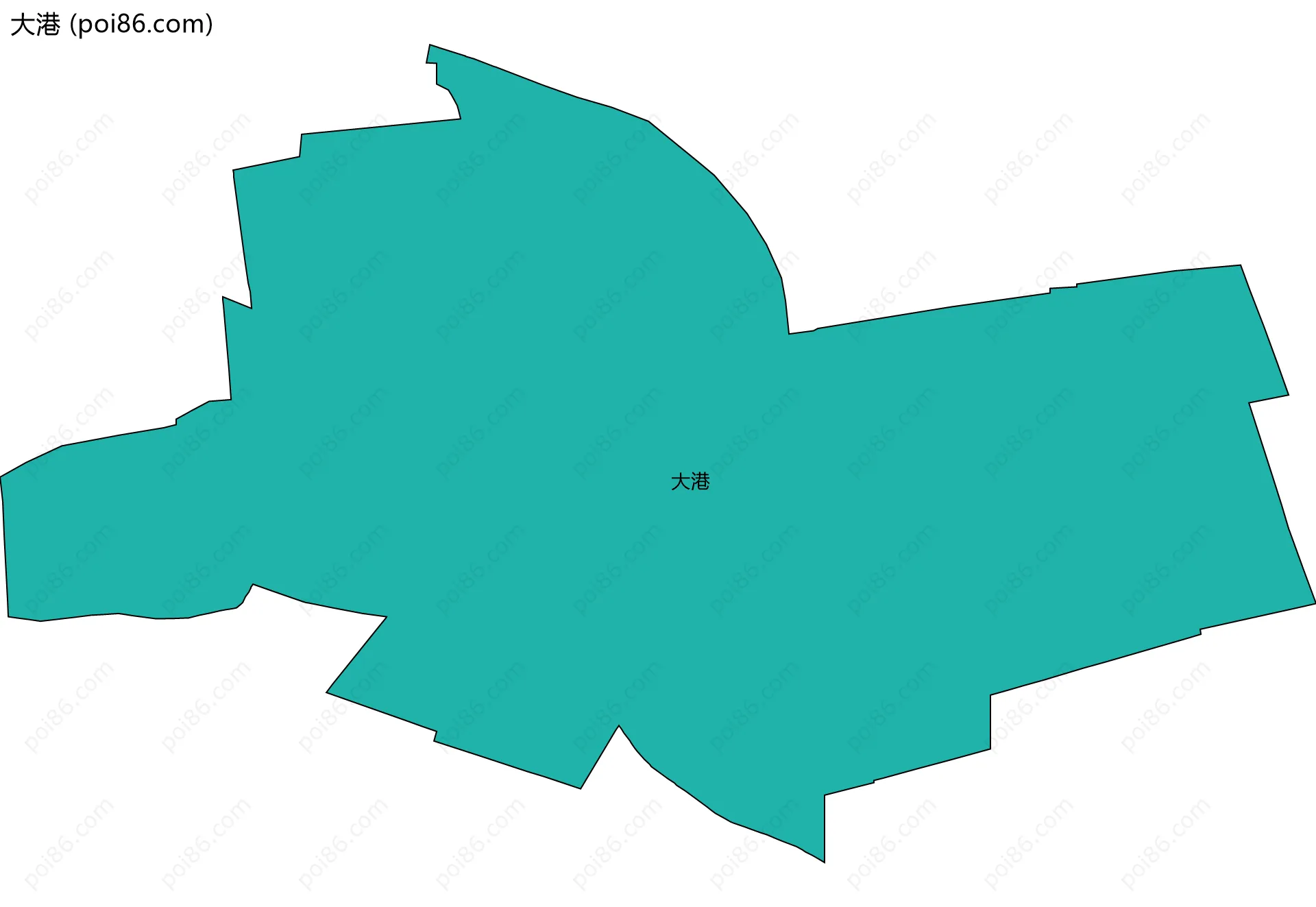 大港边界地图