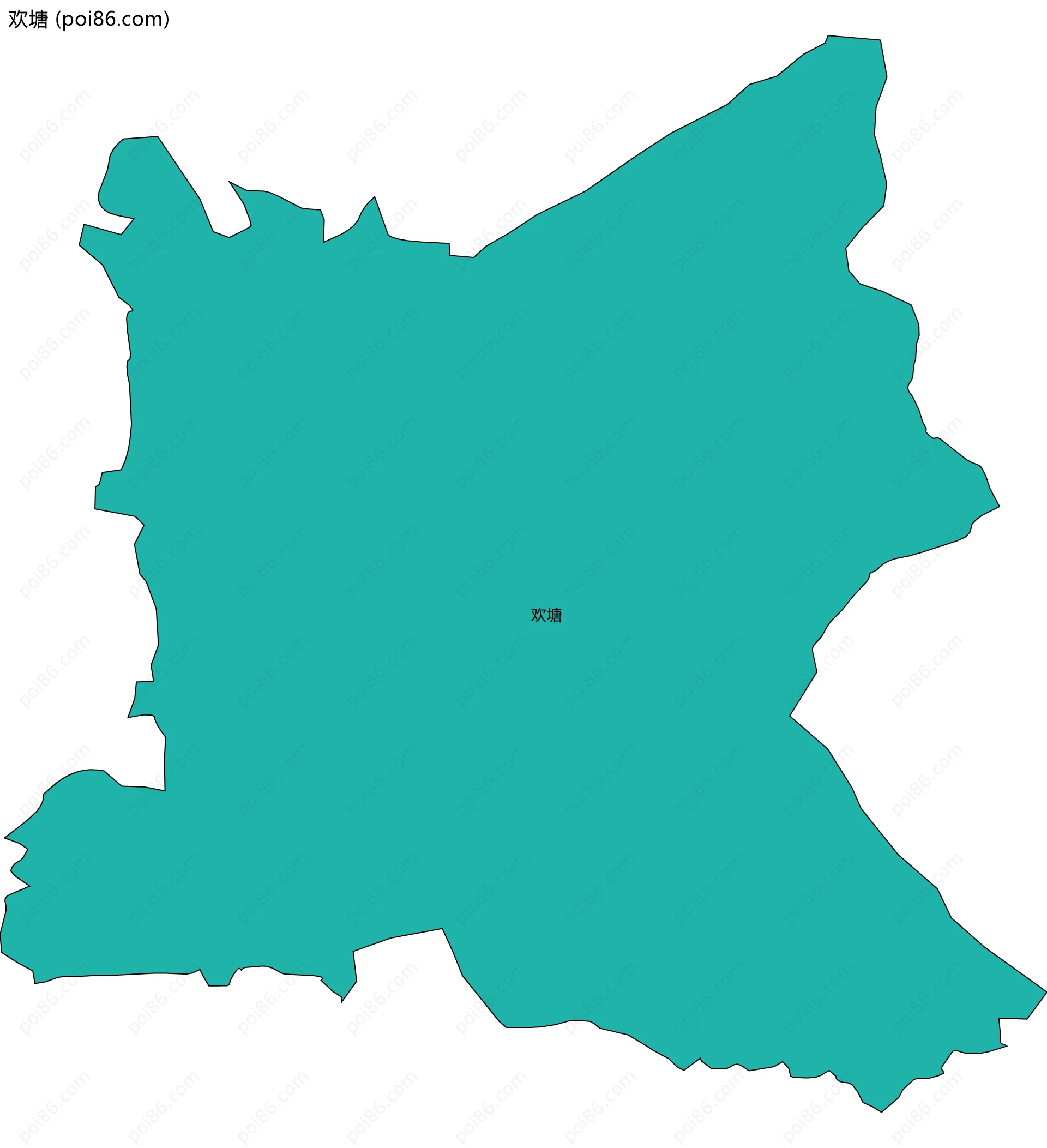 欢塘边界地图