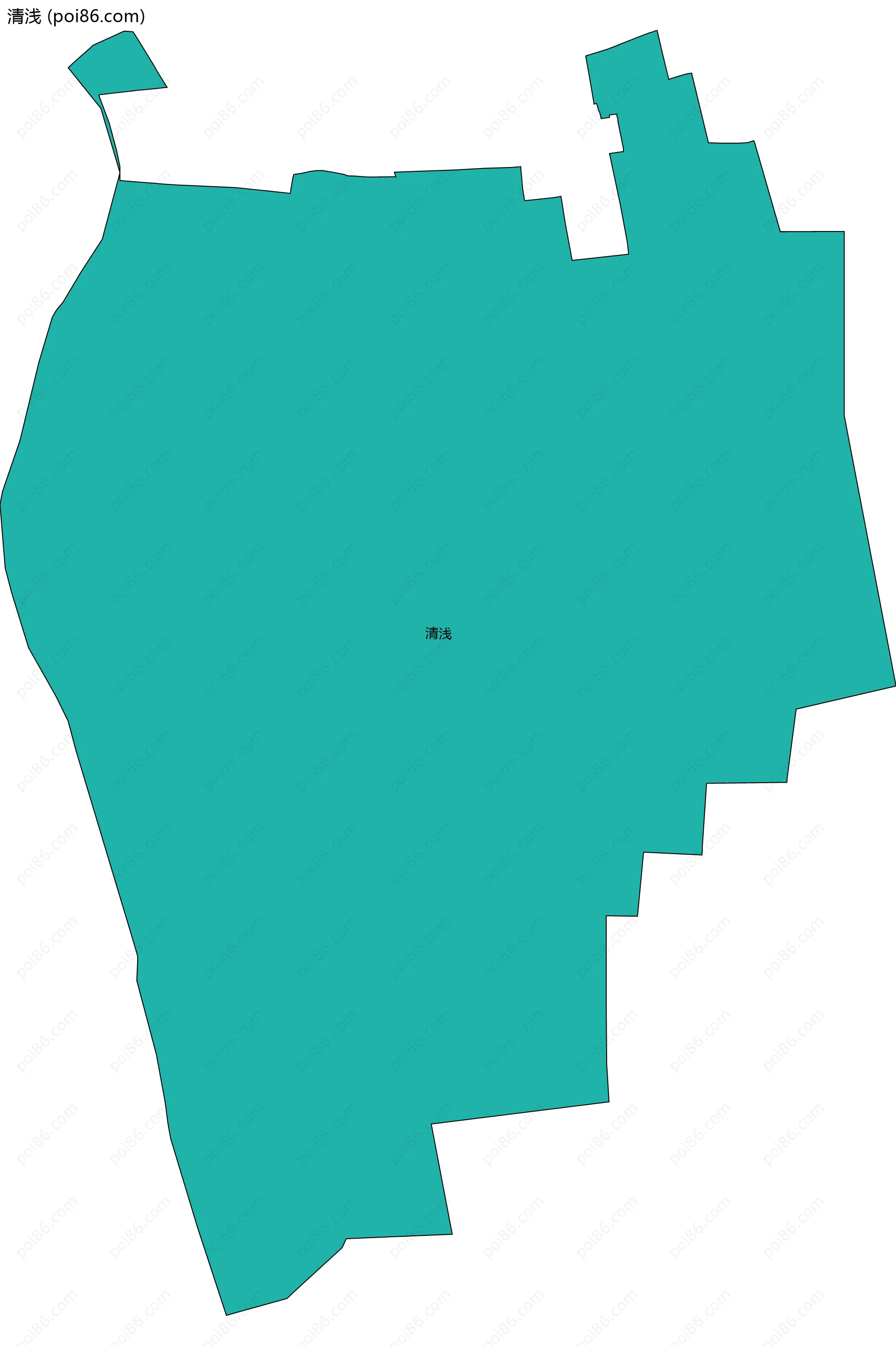 清浅边界地图