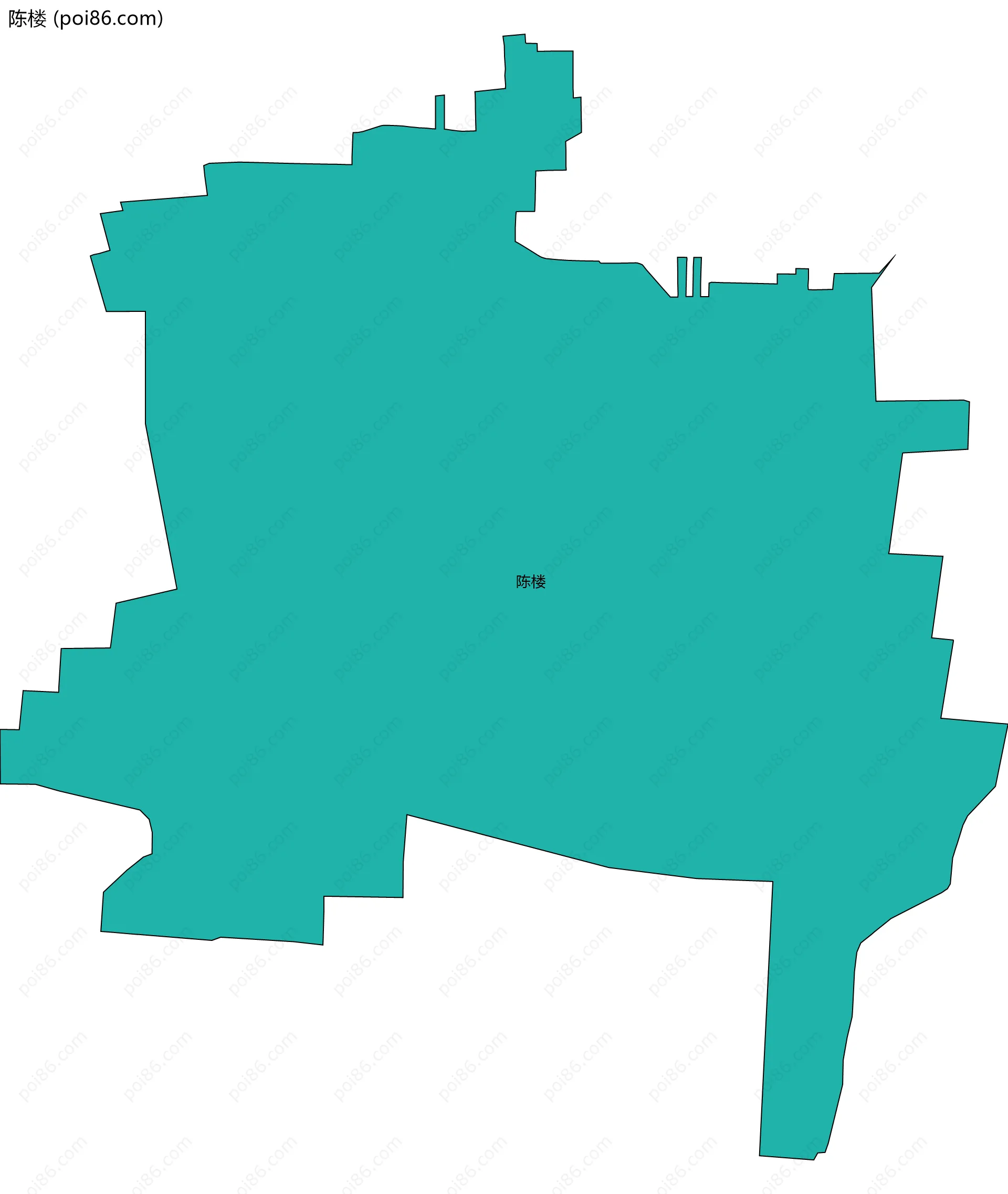 陈楼边界地图