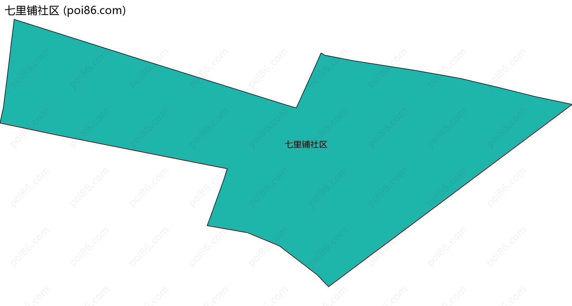 七里铺社区边界地图