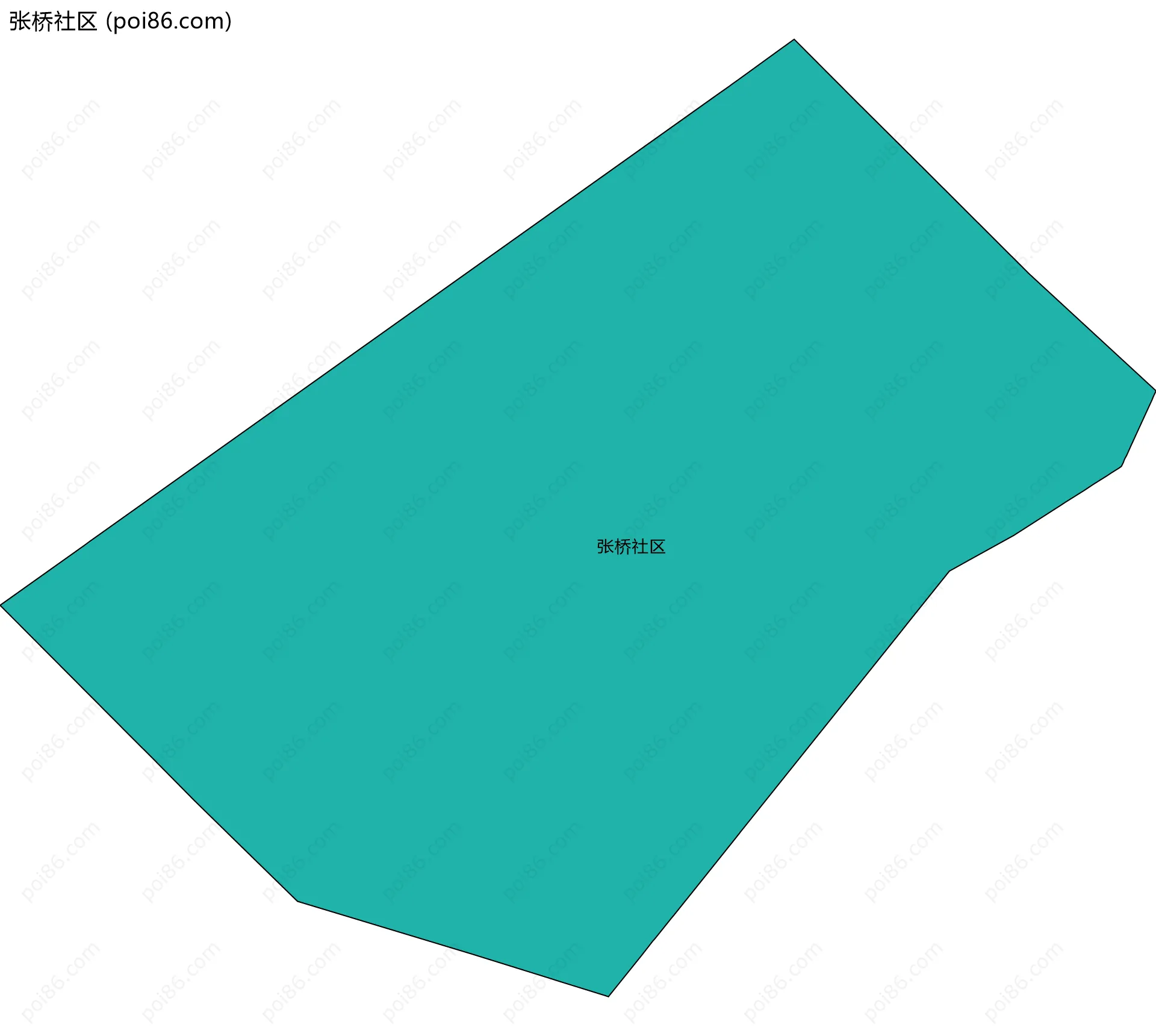 张桥社区边界地图