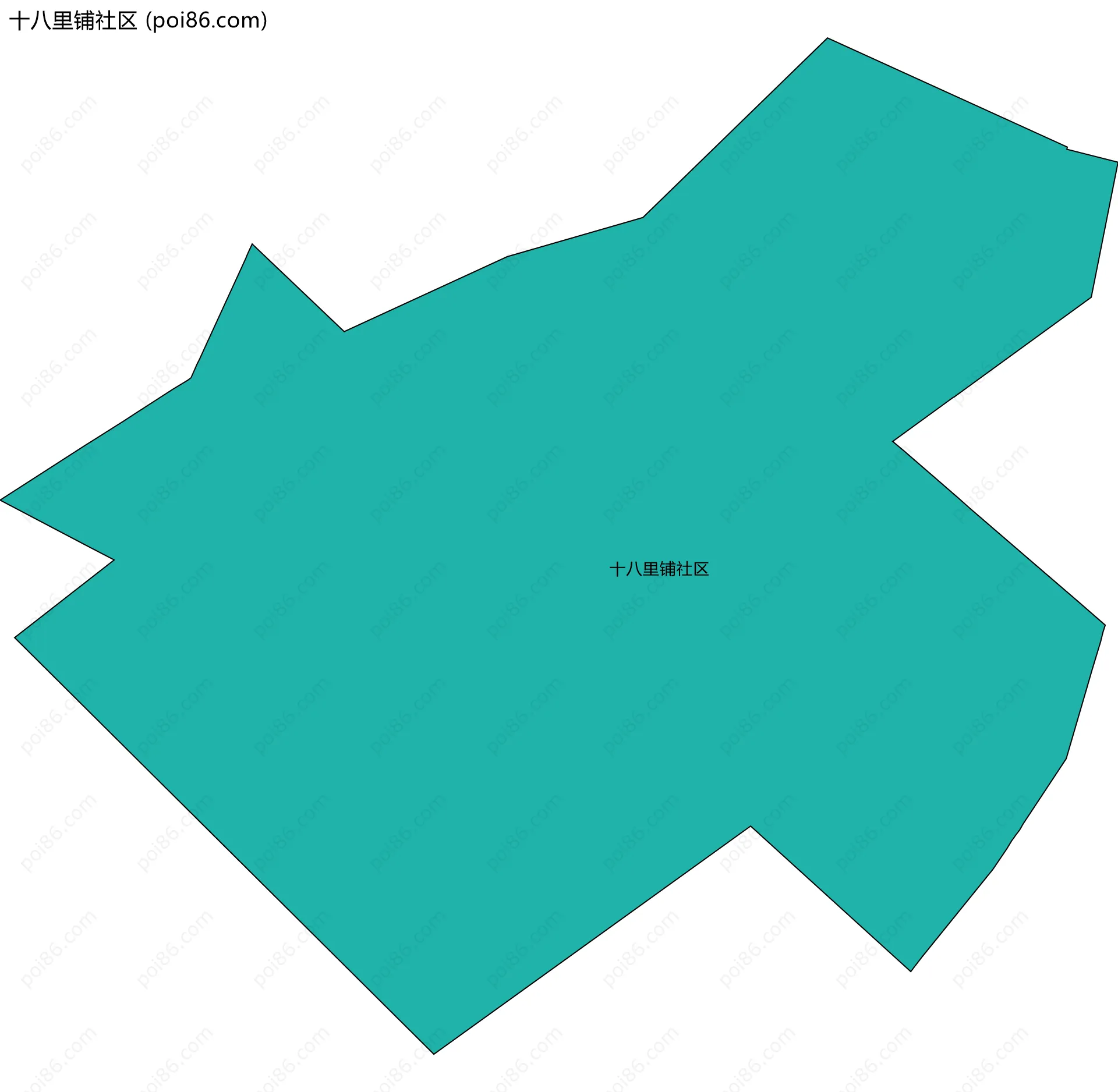 十八里铺社区边界地图
