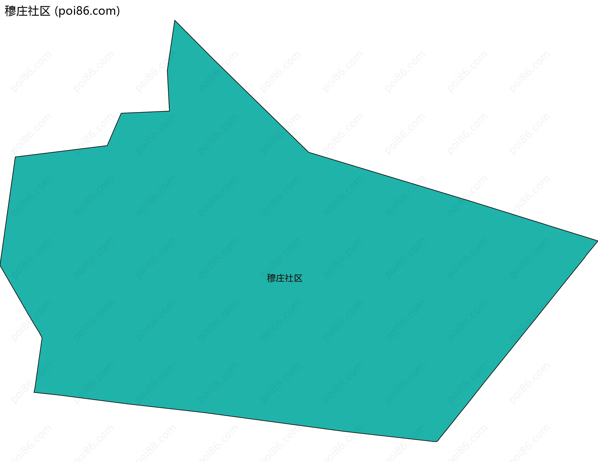 穆庄社区边界地图