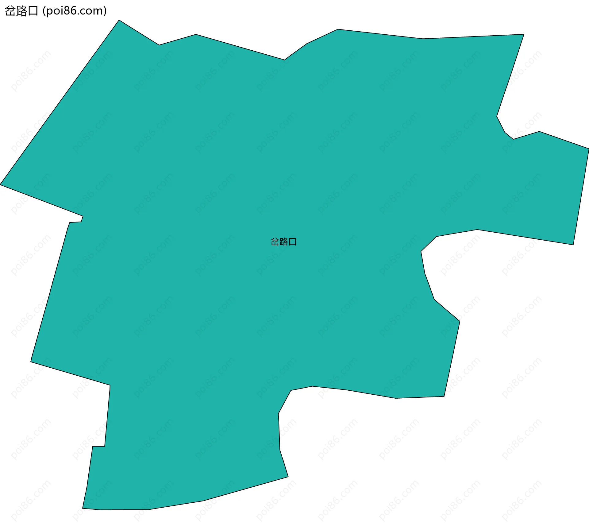 岔路口边界地图