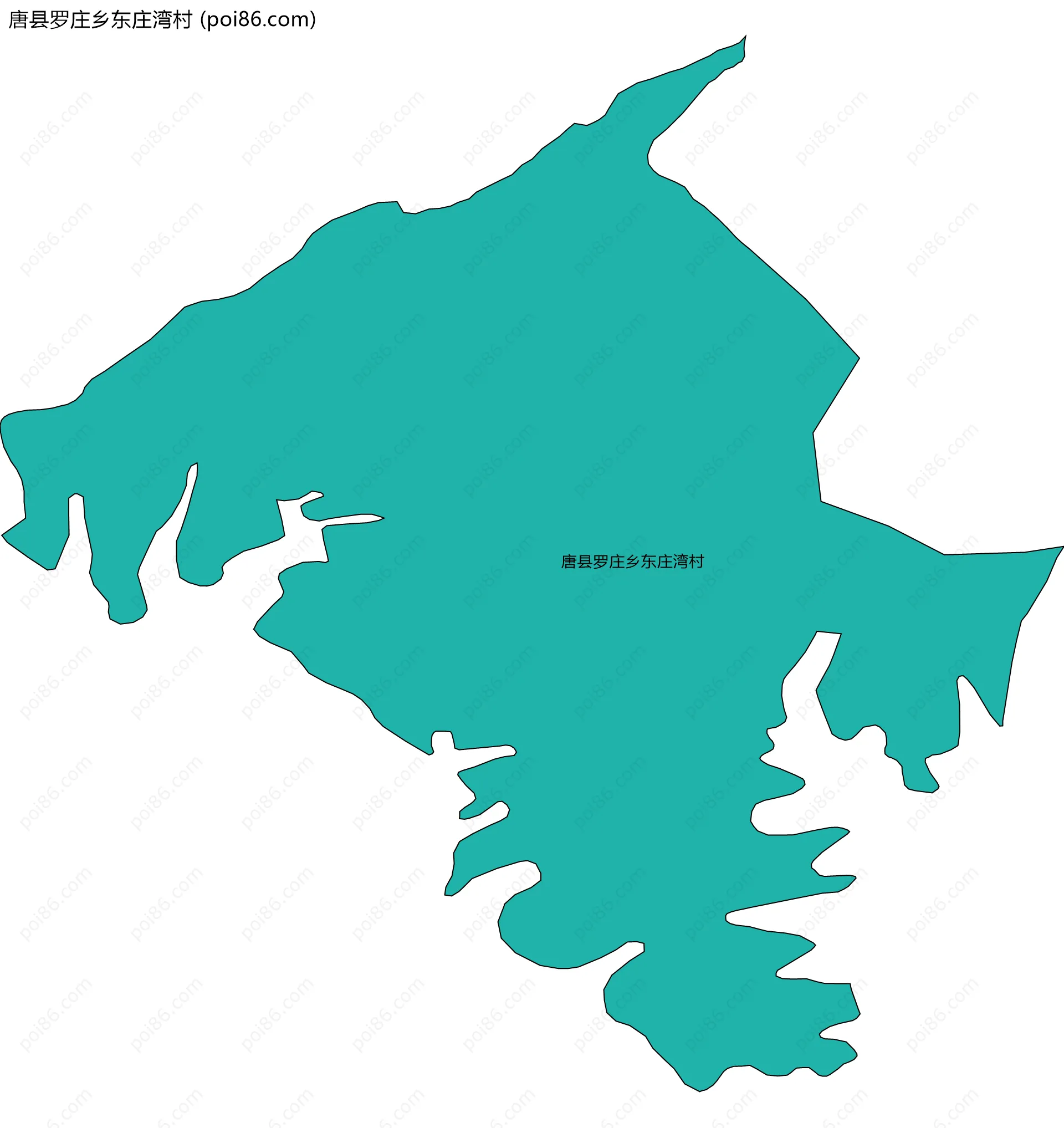 唐县罗庄乡东庄湾村边界地图