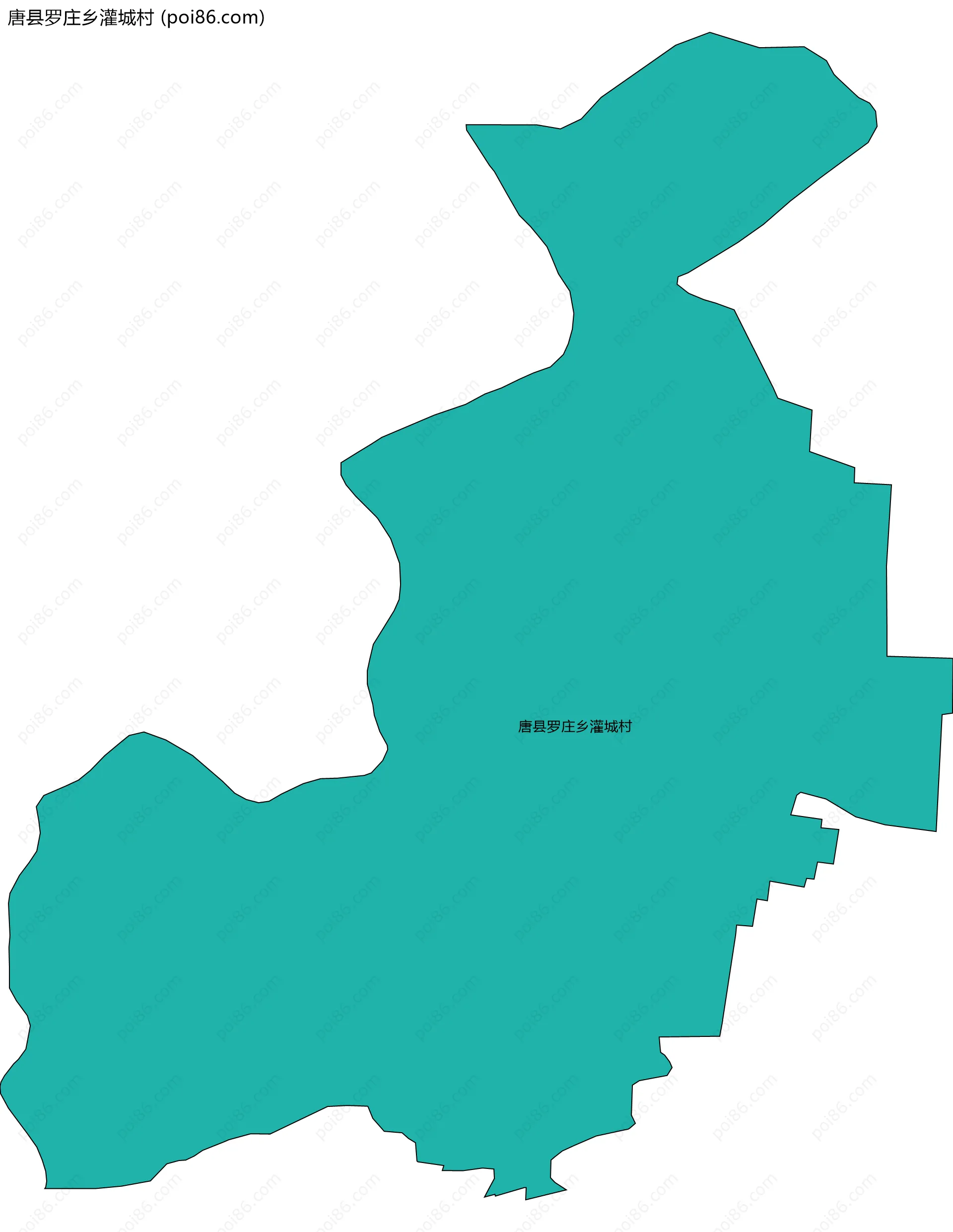 唐县罗庄乡灌城村边界地图