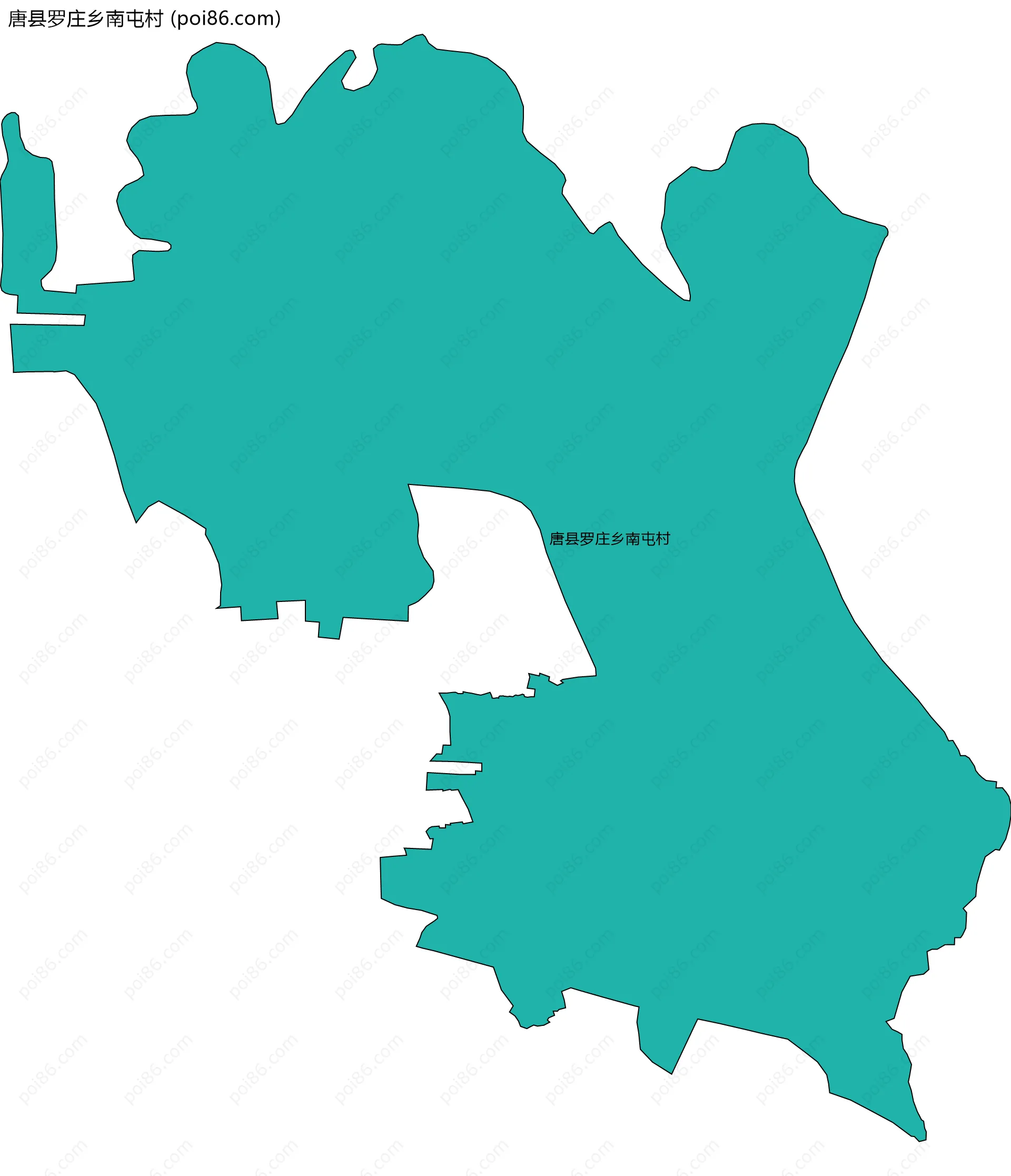 唐县罗庄乡南屯村边界地图