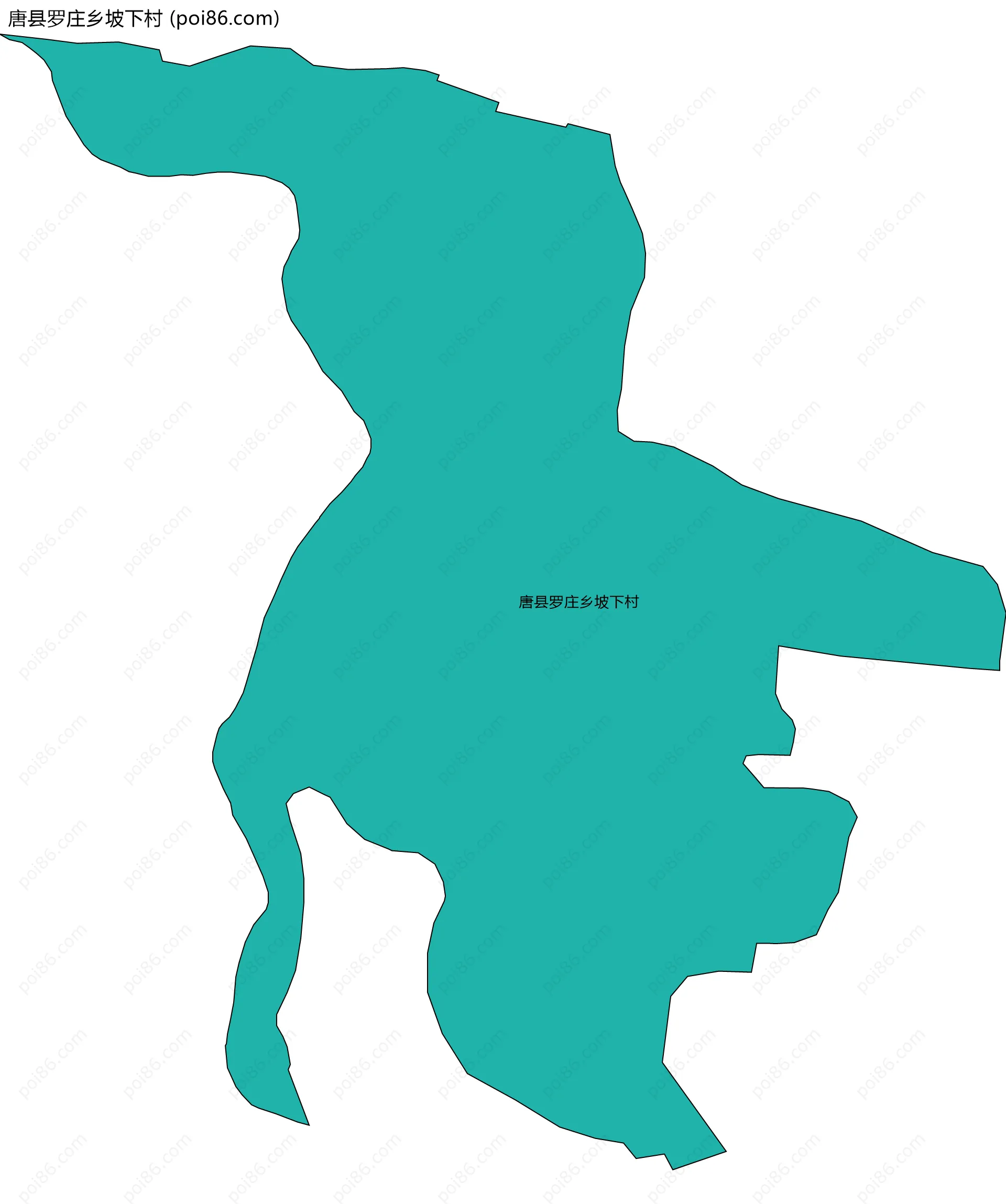 唐县罗庄乡坡下村边界地图