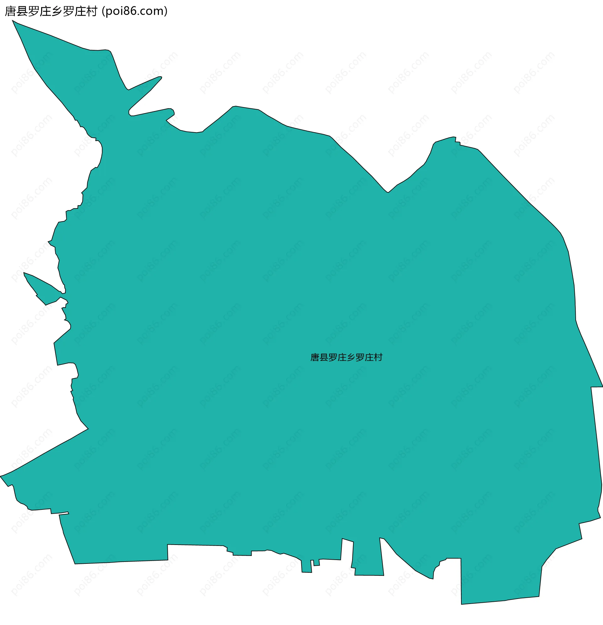 唐县罗庄乡罗庄村边界地图