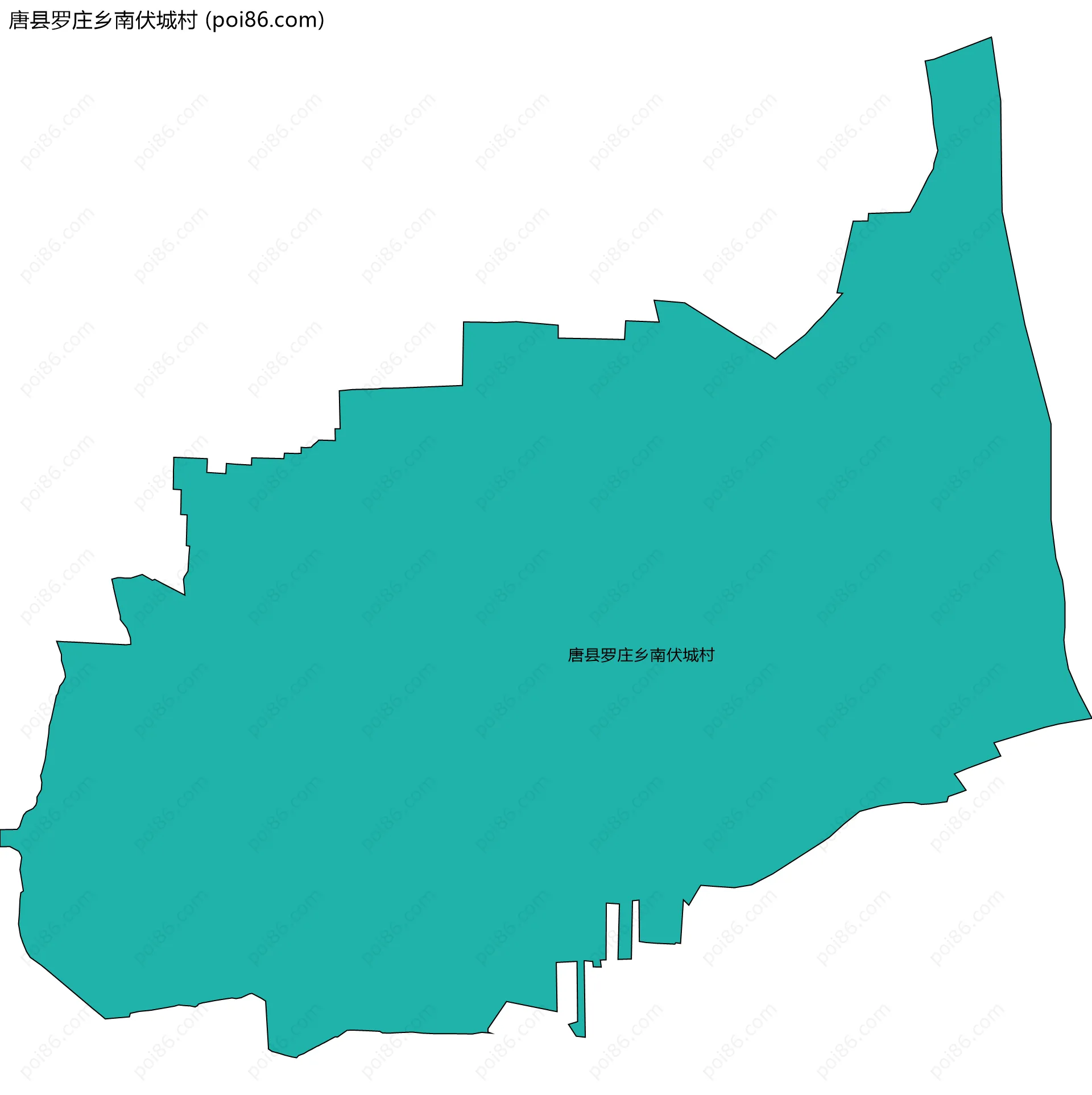 唐县罗庄乡南伏城村边界地图