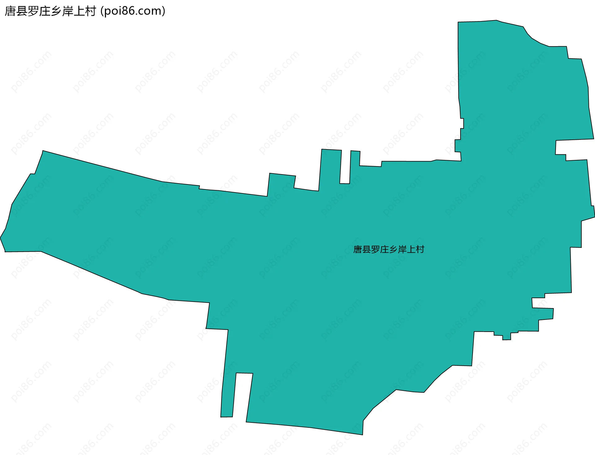唐县罗庄乡岸上村边界地图