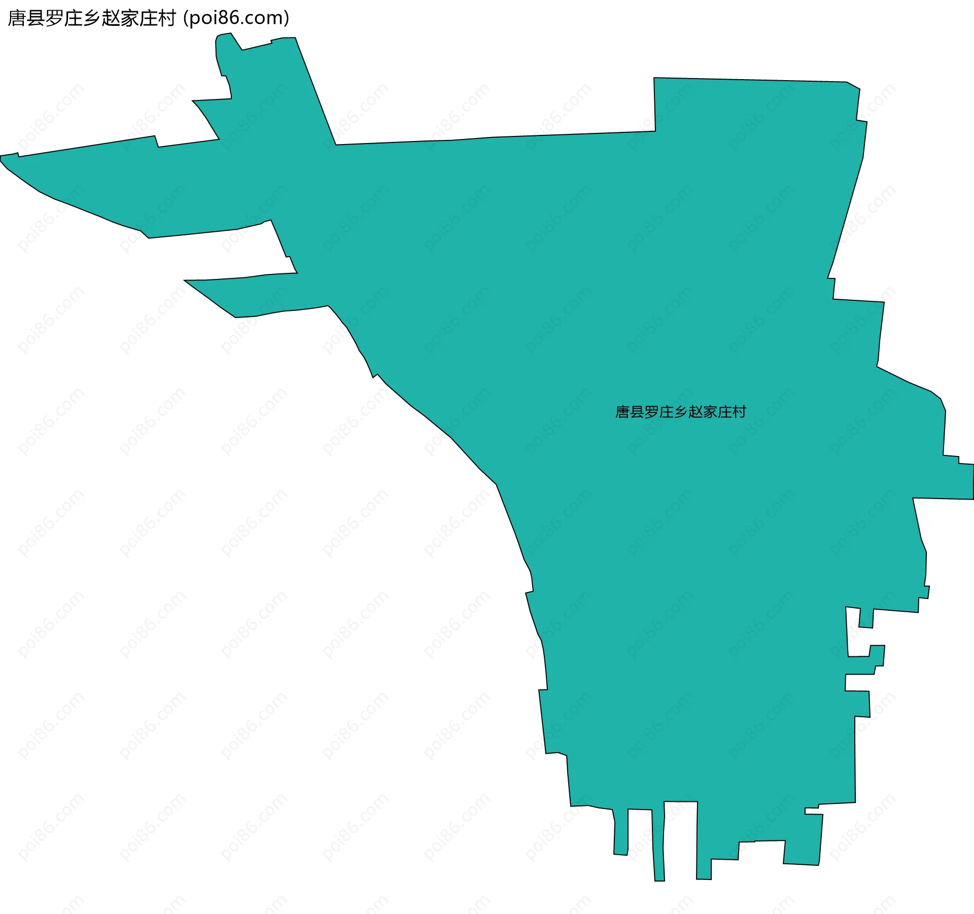 唐县罗庄乡赵家庄村边界地图