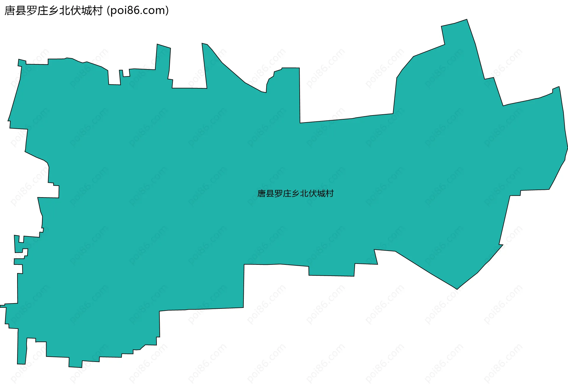 唐县罗庄乡北伏城村边界地图