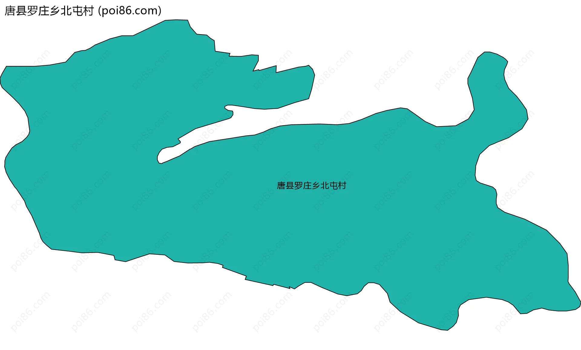 唐县罗庄乡北屯村边界地图