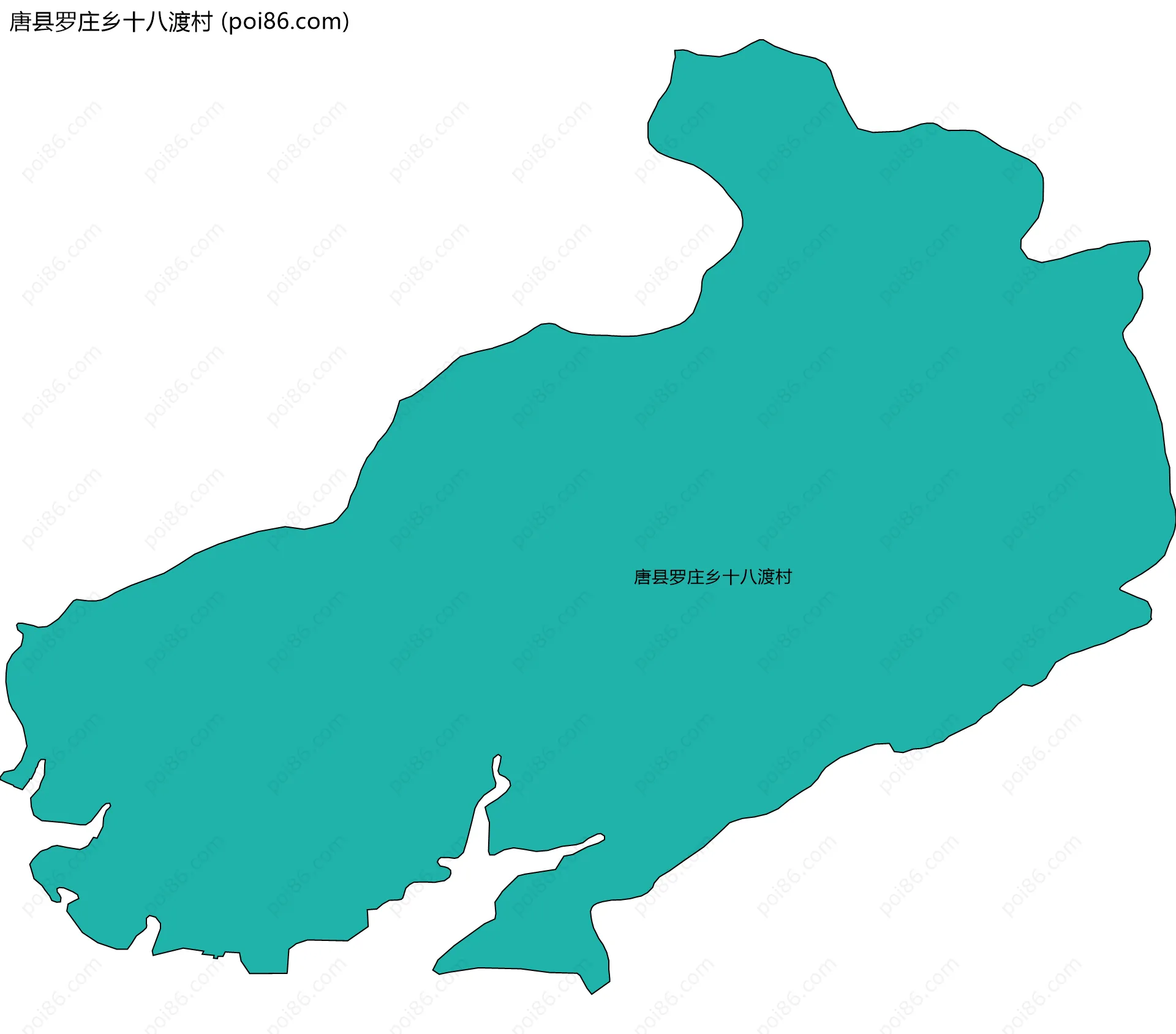 唐县罗庄乡十八渡村边界地图