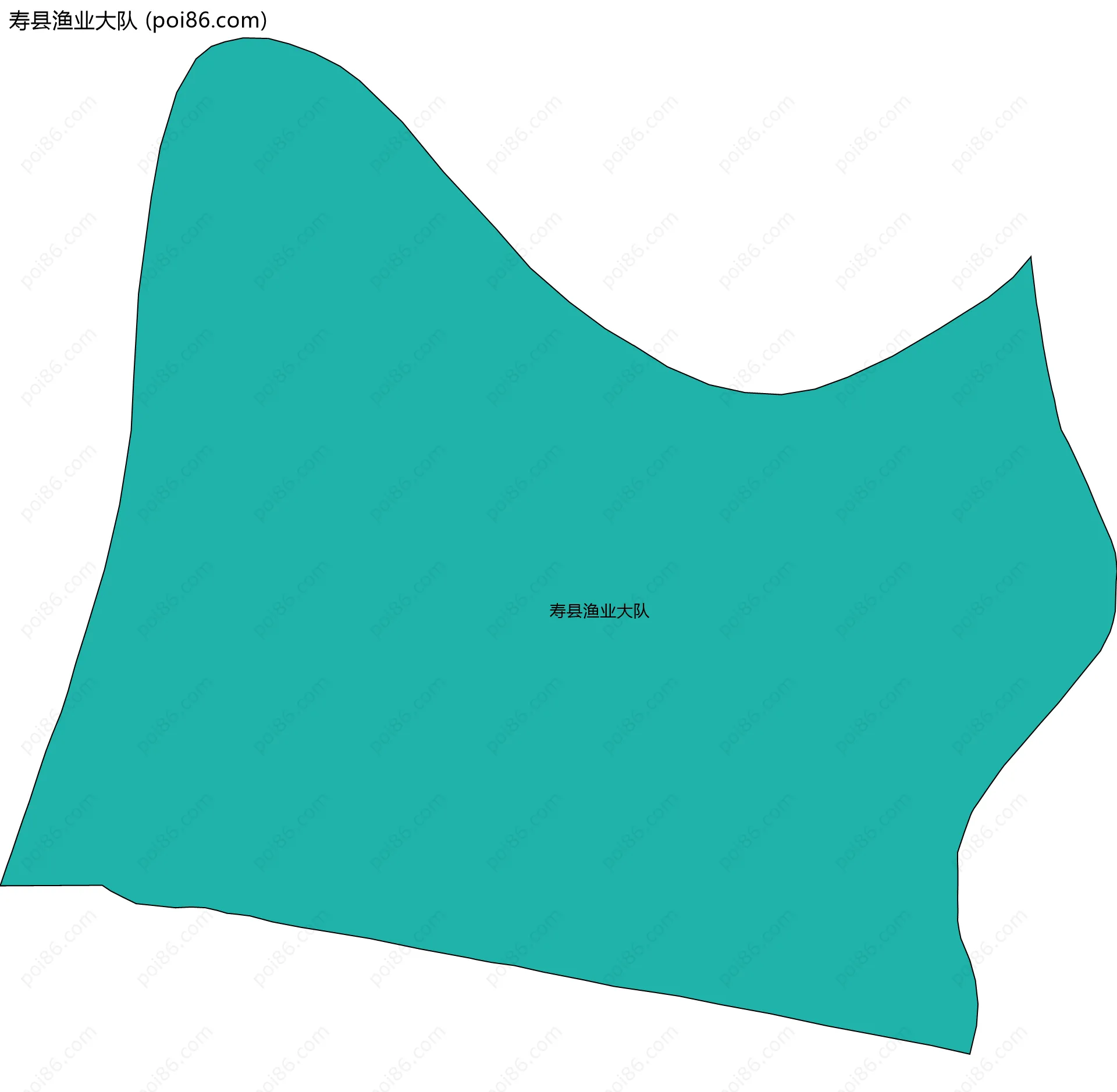寿县渔业大队边界地图(五级行政区划)
