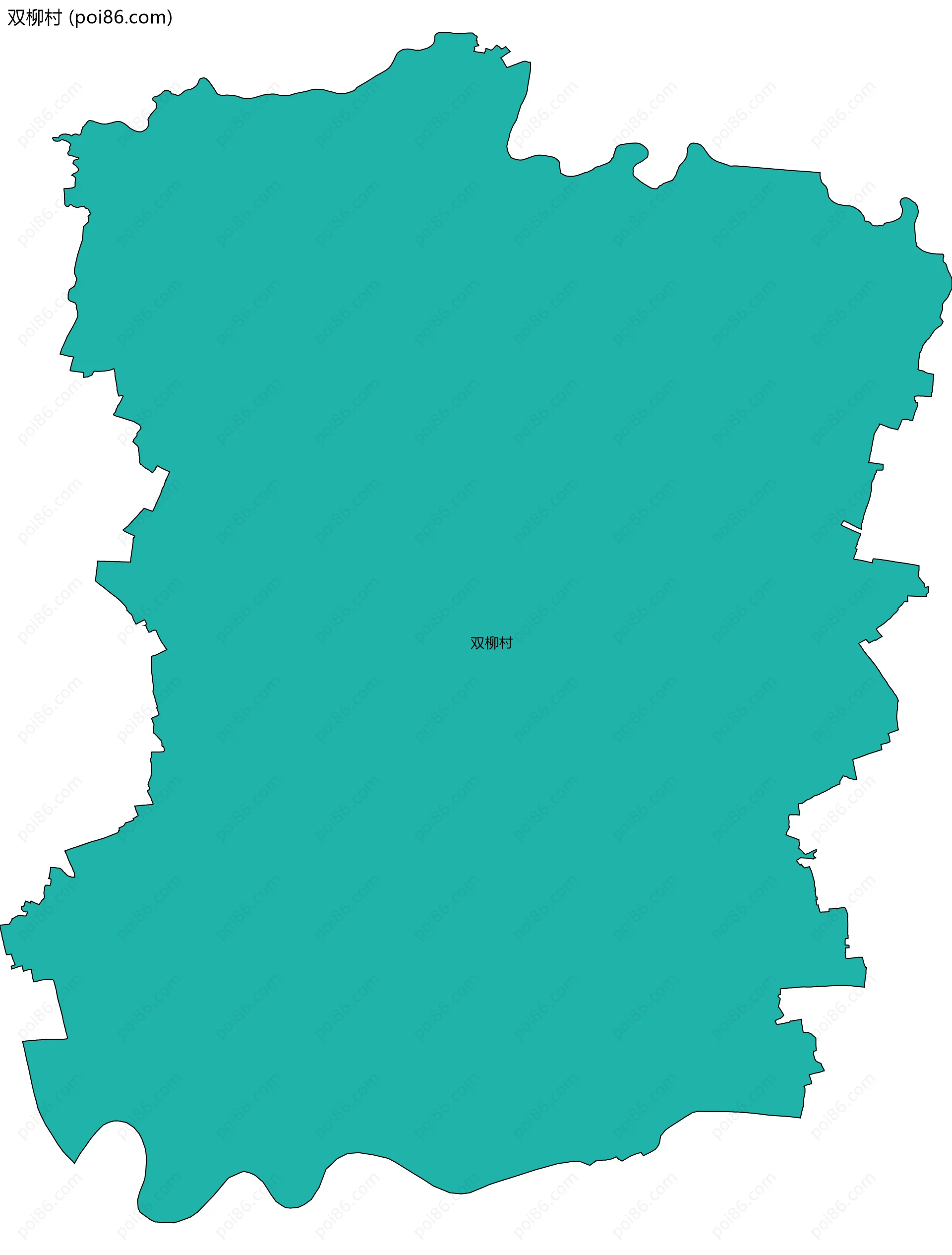 双柳村边界地图