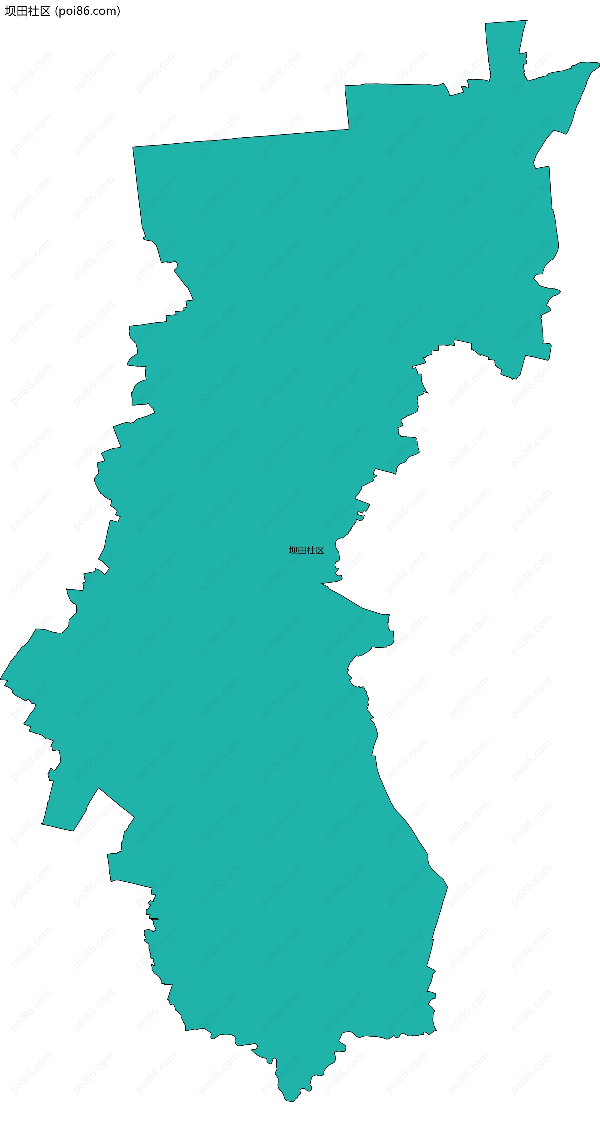 坝田社区边界地图