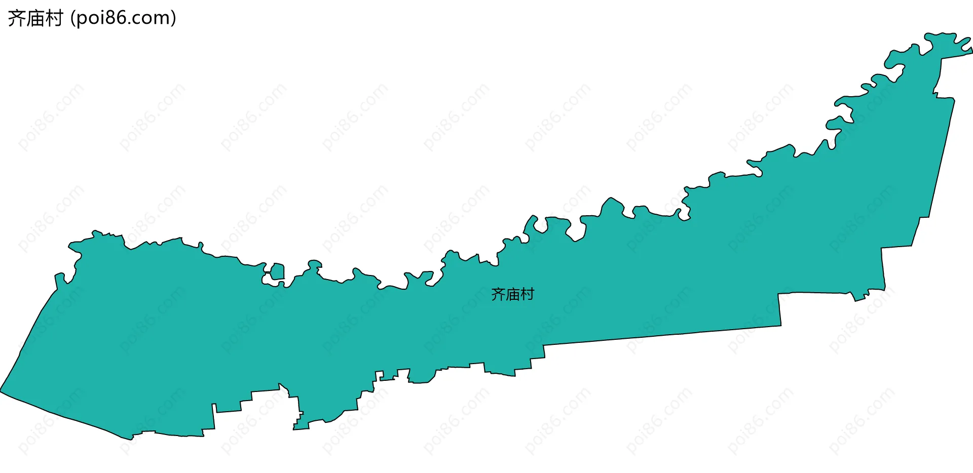 齐庙村边界地图