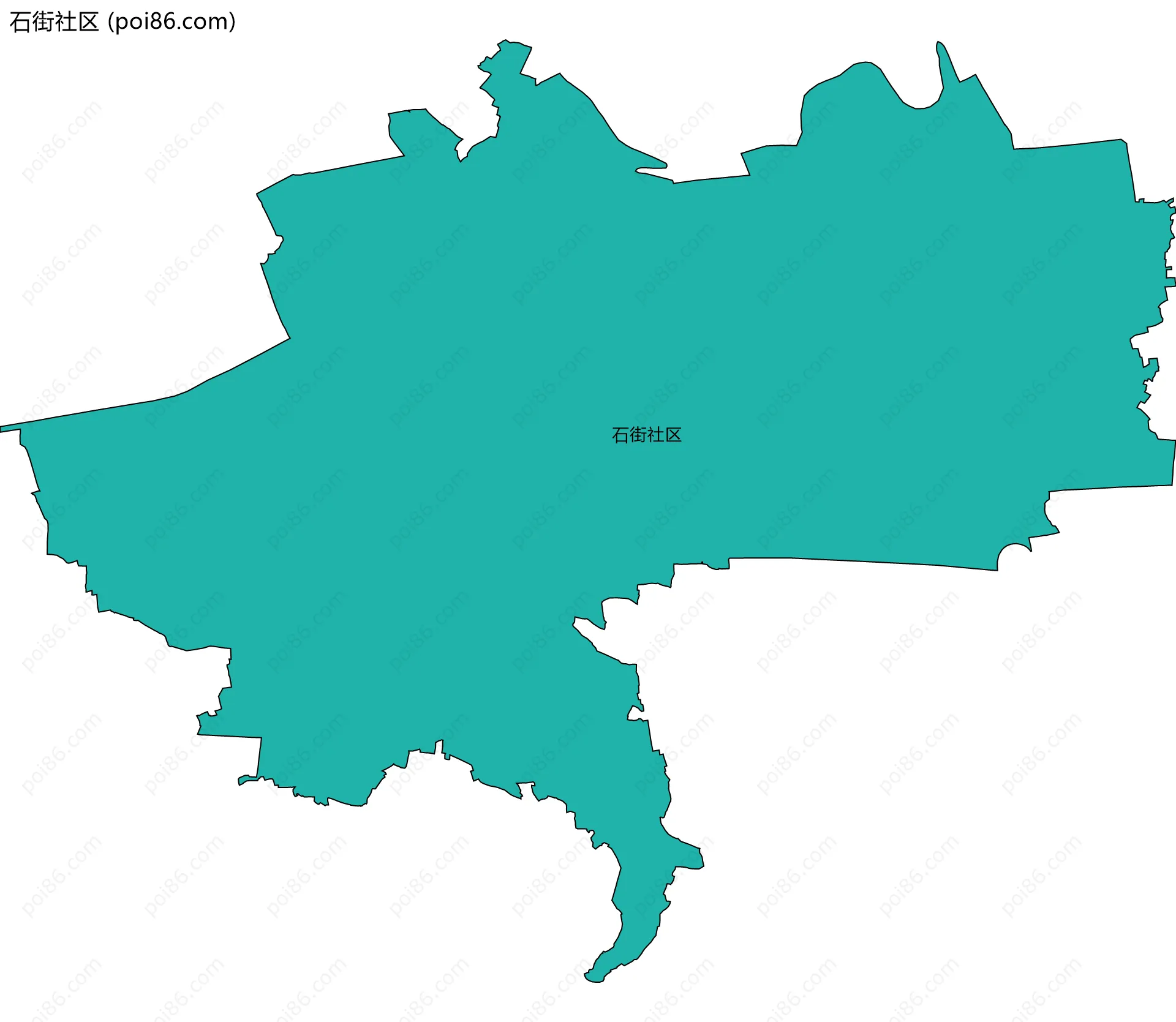 石街社区边界地图