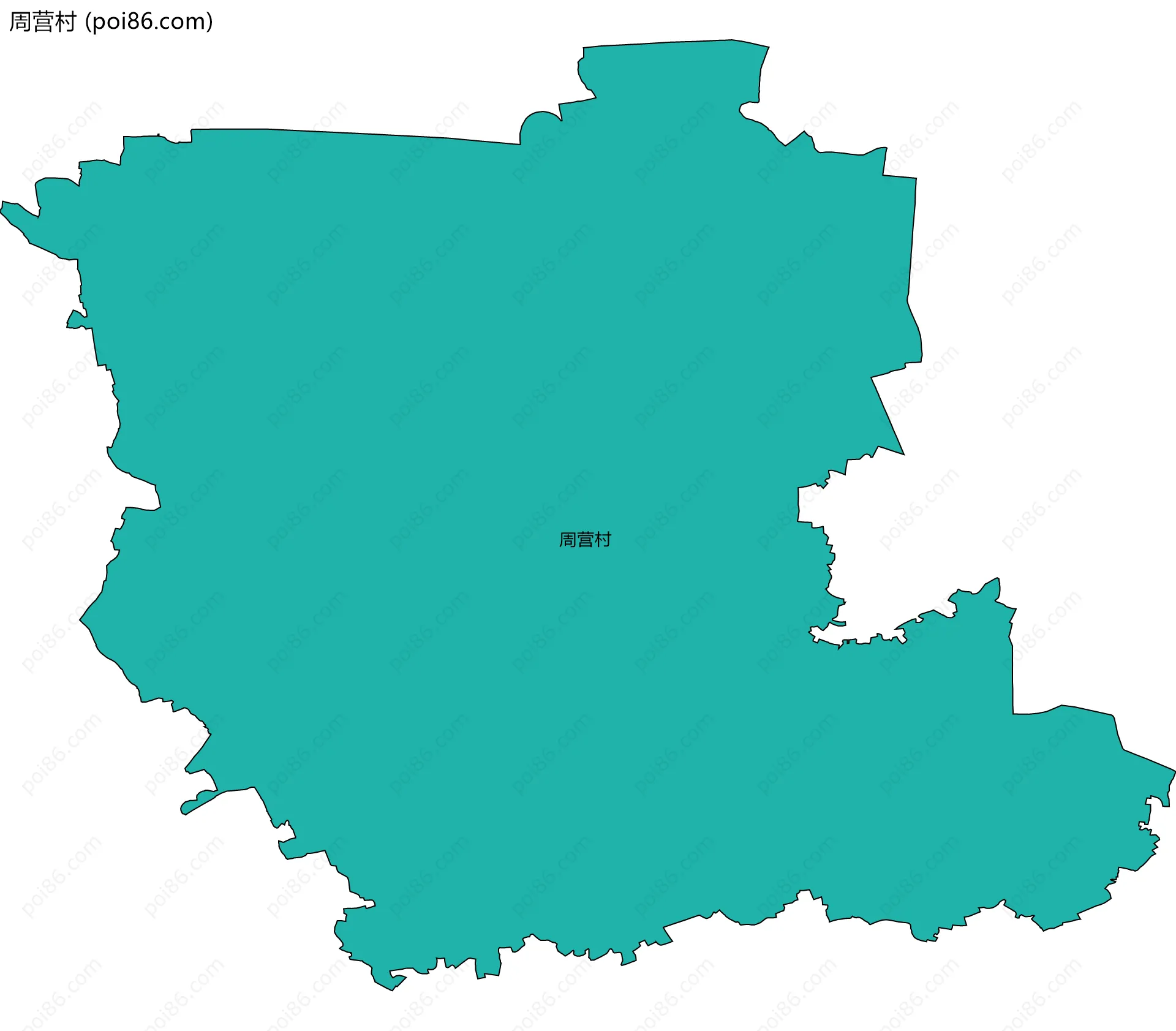 周营村边界地图