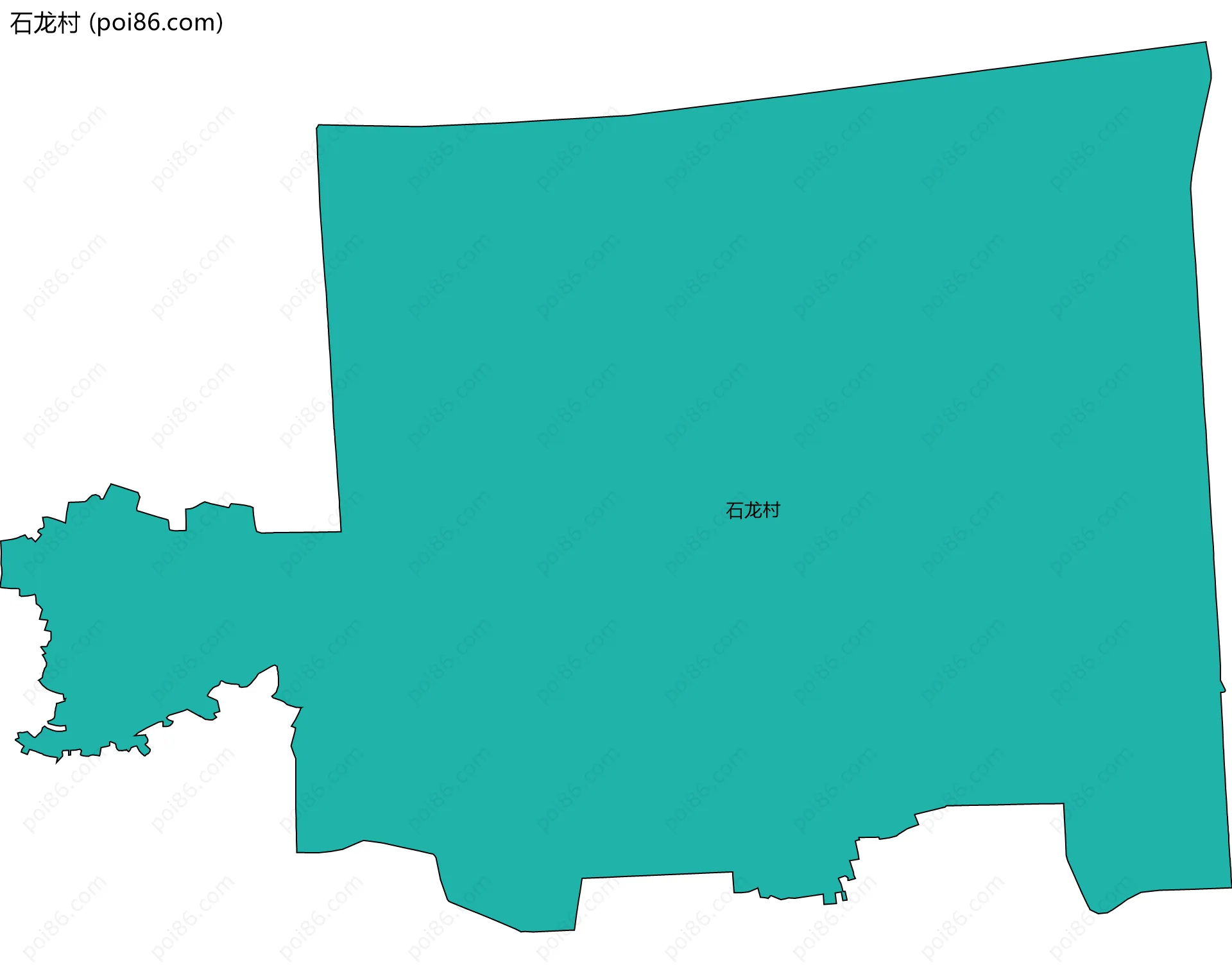 石龙村边界地图