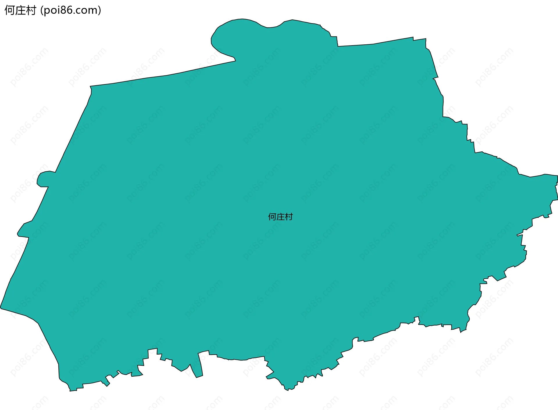 何庄村边界地图