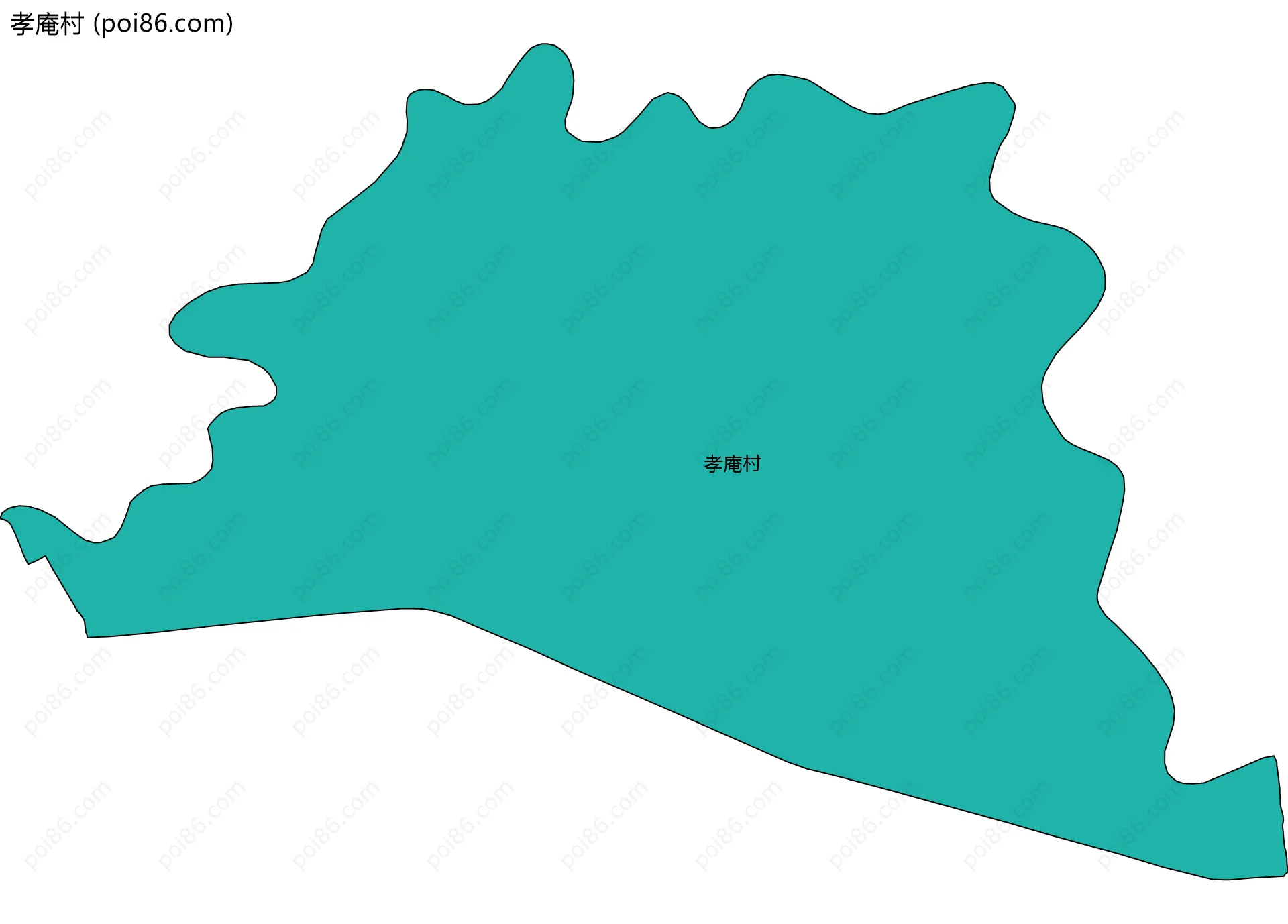 孝庵村边界地图