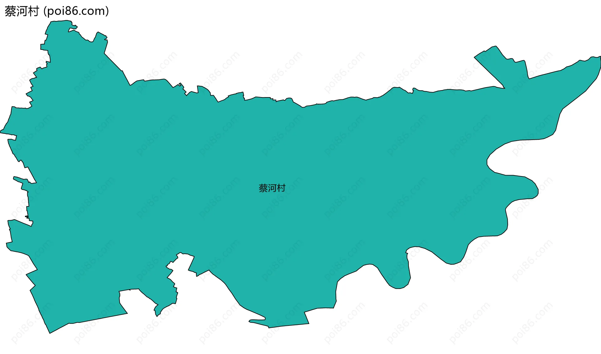 蔡河村边界地图