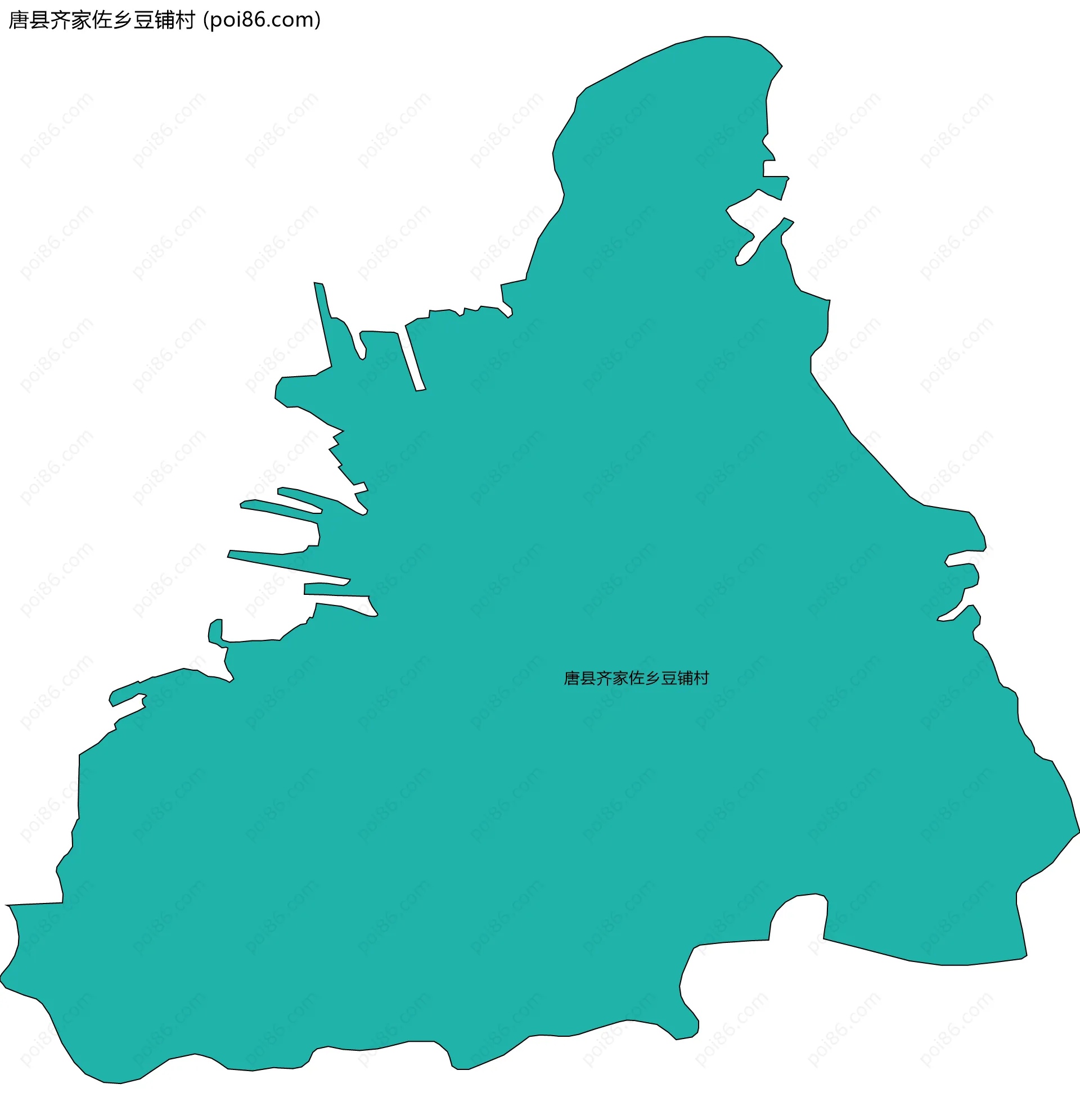 唐县齐家佐乡豆铺村边界地图