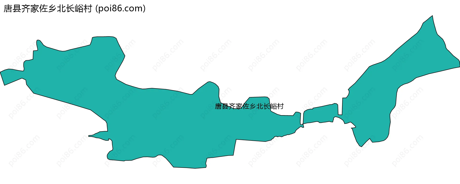 唐县齐家佐乡北长峪村边界地图