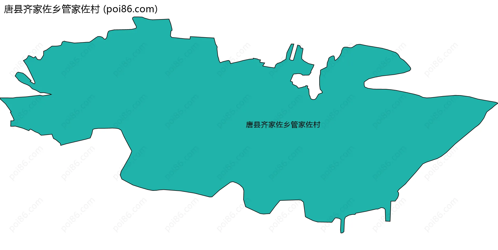 唐县齐家佐乡管家佐村边界地图