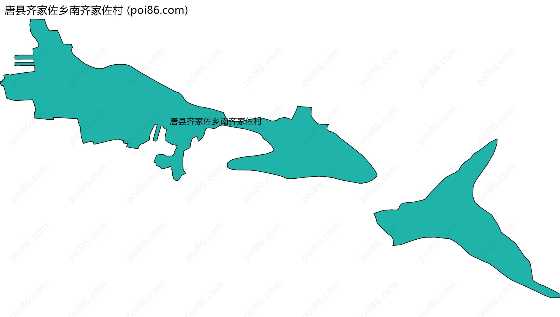 唐县齐家佐乡南齐家佐村边界地图