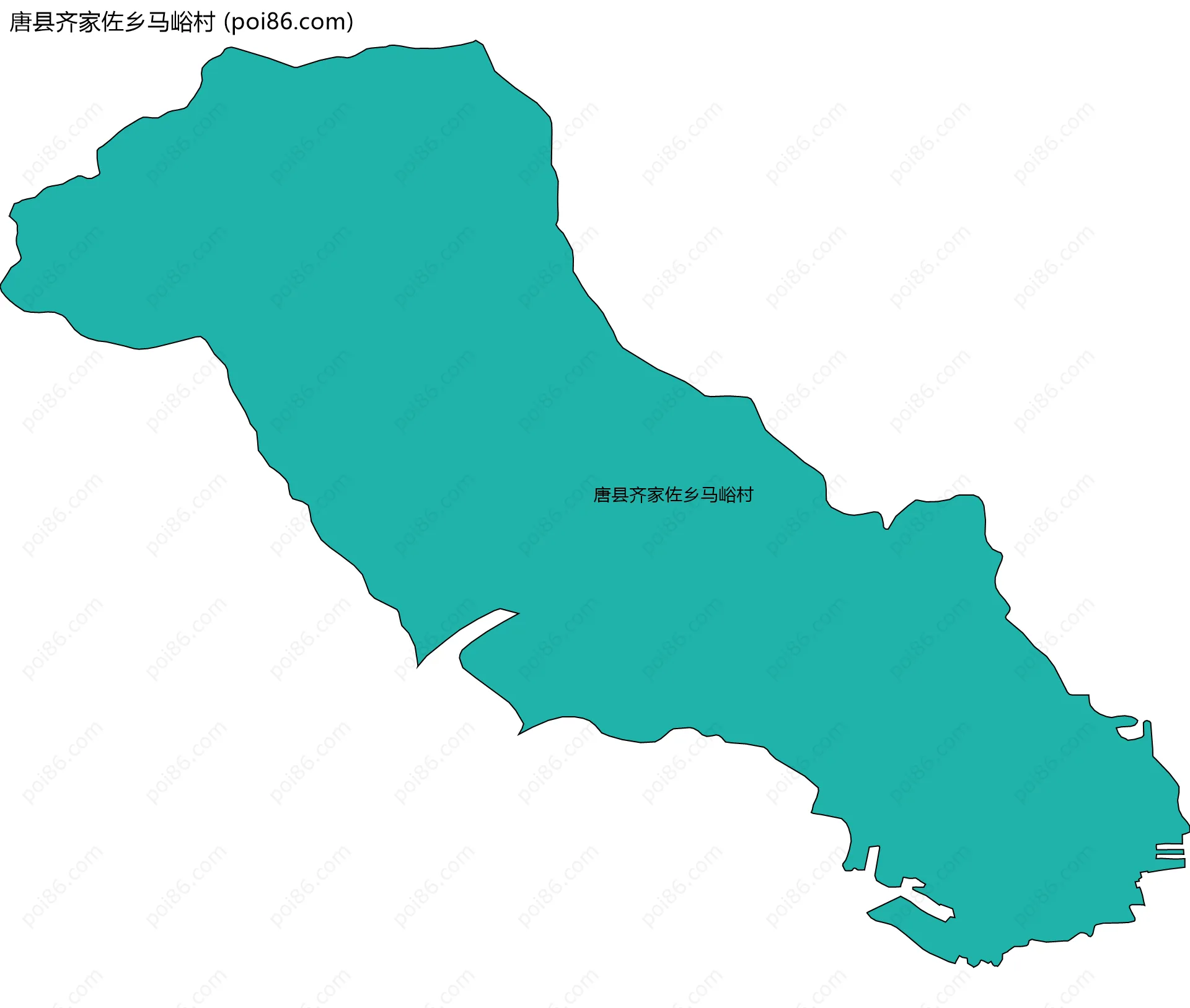 唐县齐家佐乡马峪村边界地图