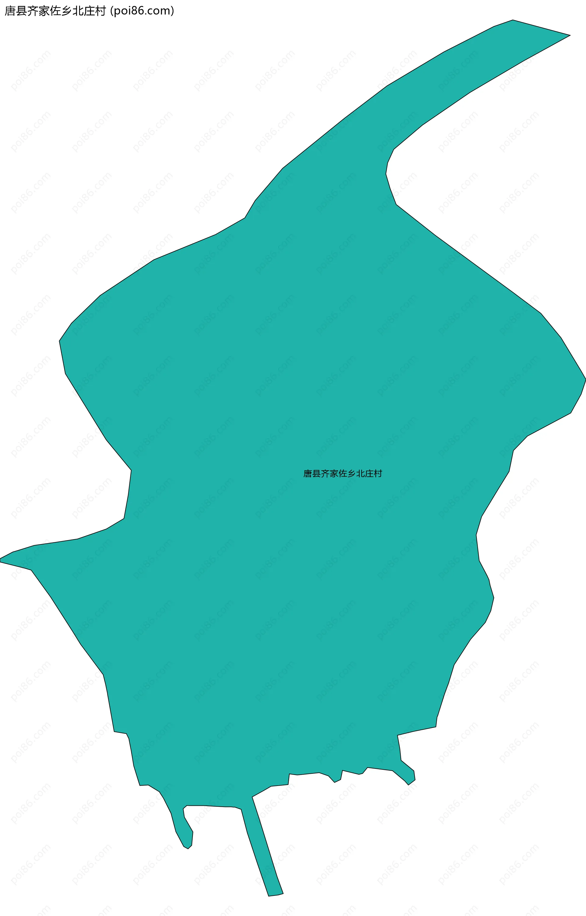 唐县齐家佐乡北庄村边界地图