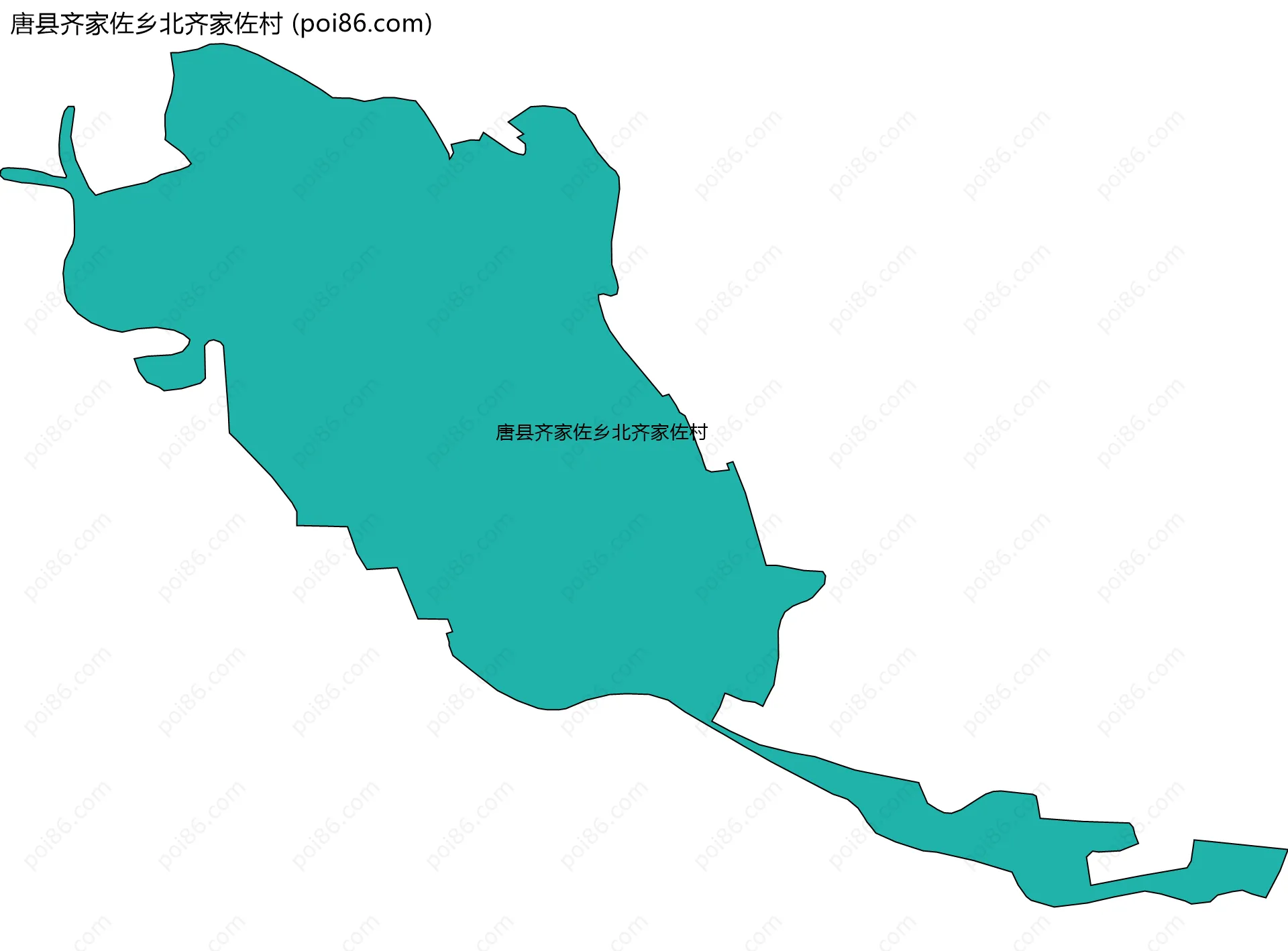 唐县齐家佐乡北齐家佐村边界地图
