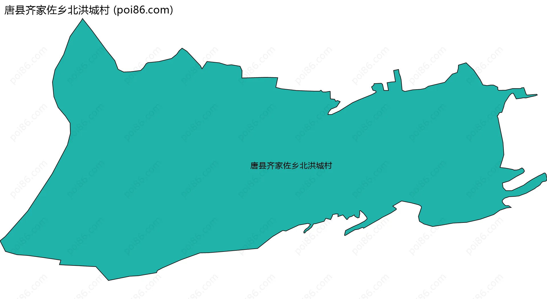 唐县齐家佐乡北洪城村边界地图