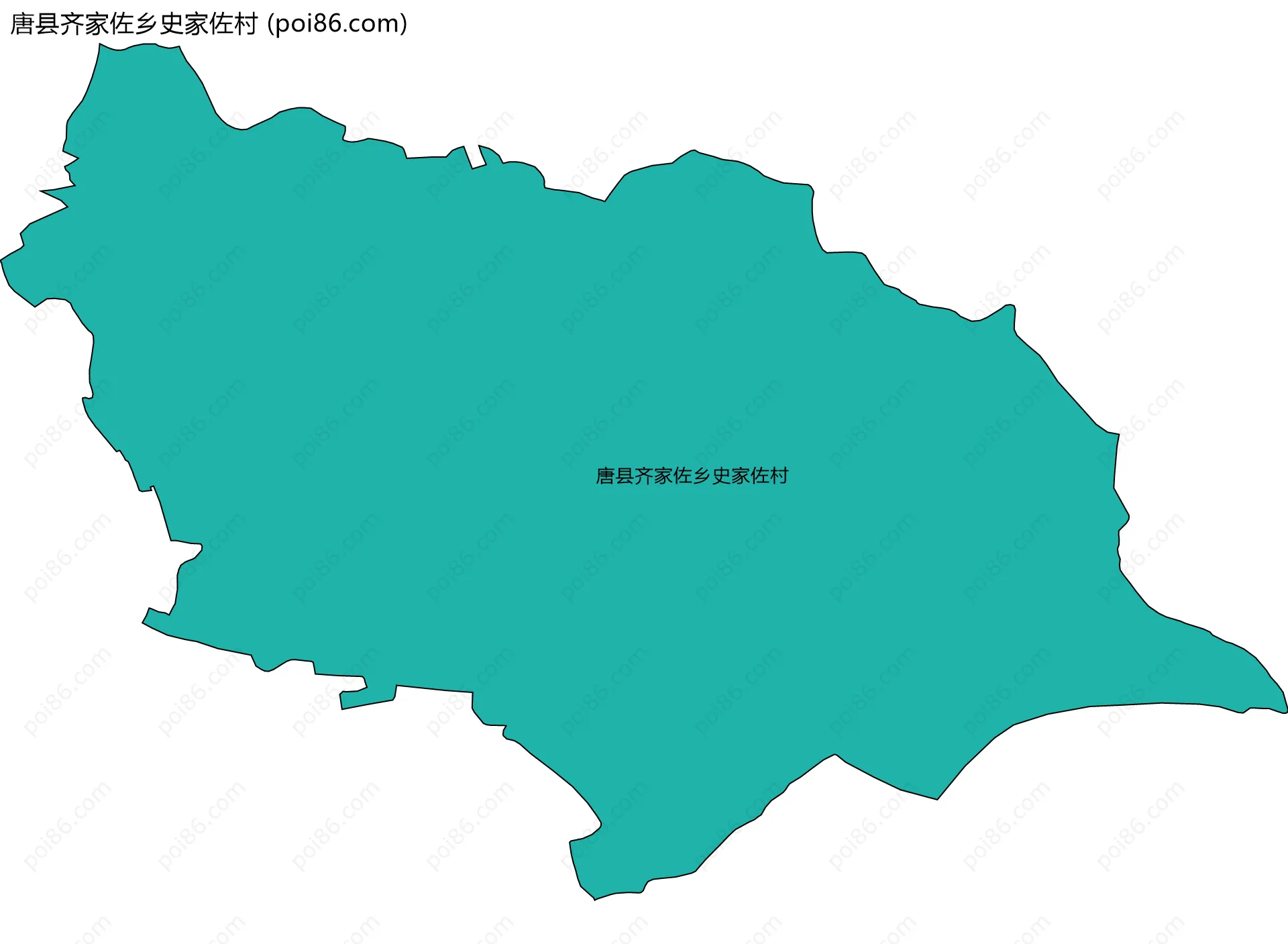 唐县齐家佐乡史家佐村边界地图