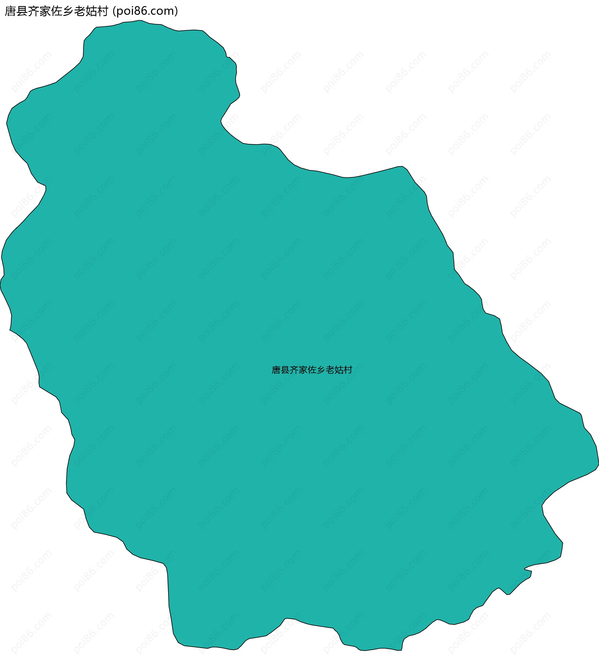 唐县齐家佐乡老姑村边界地图