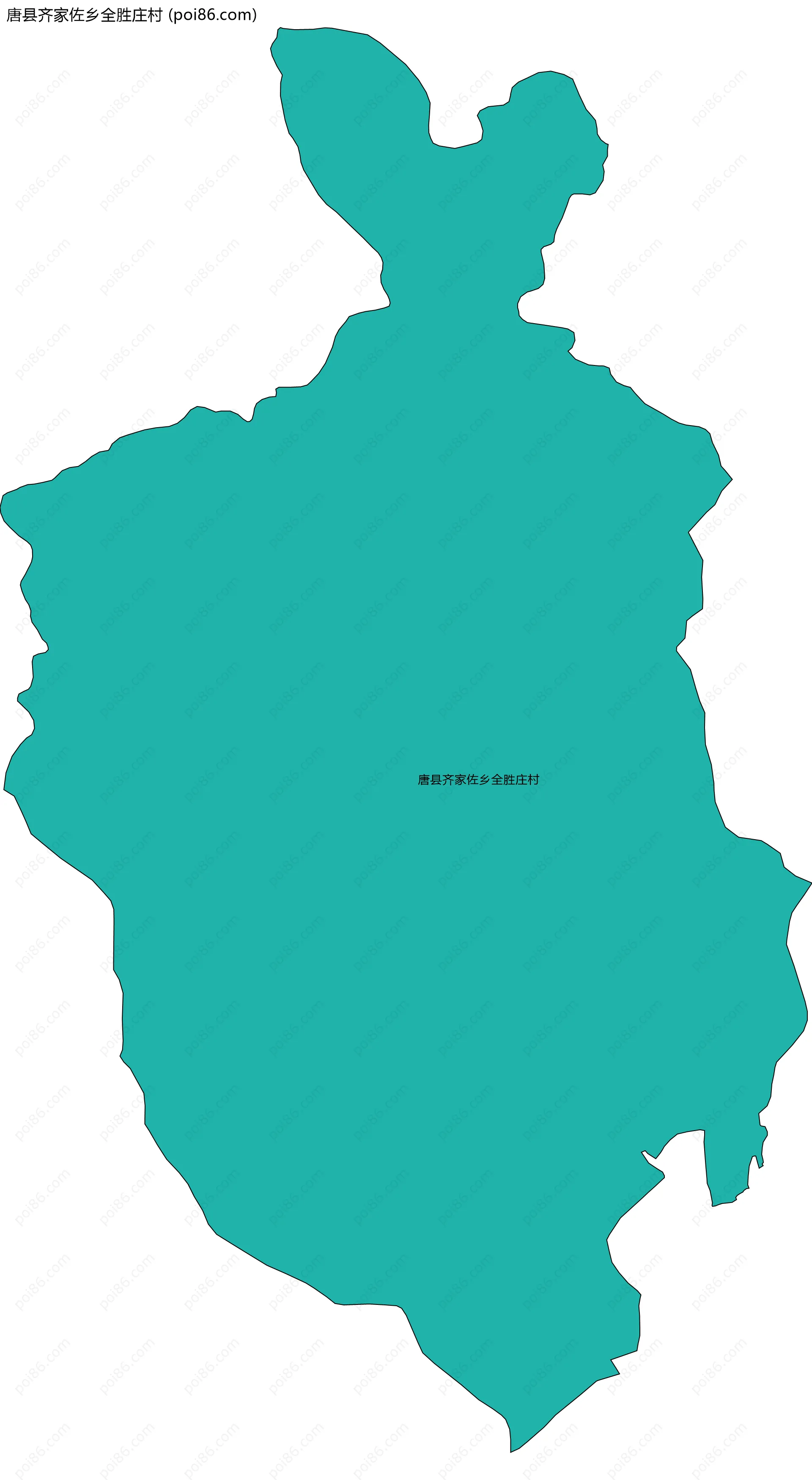唐县齐家佐乡全胜庄村边界地图