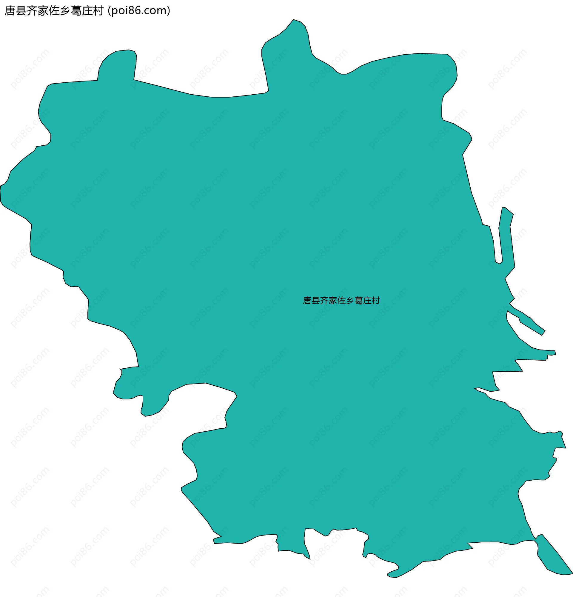 唐县齐家佐乡葛庄村边界地图