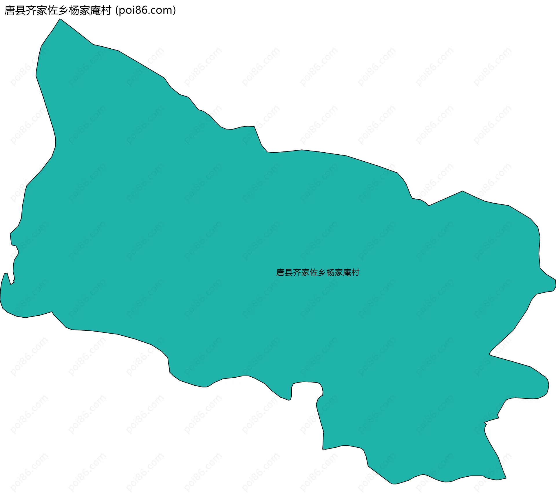 唐县齐家佐乡杨家庵村边界地图