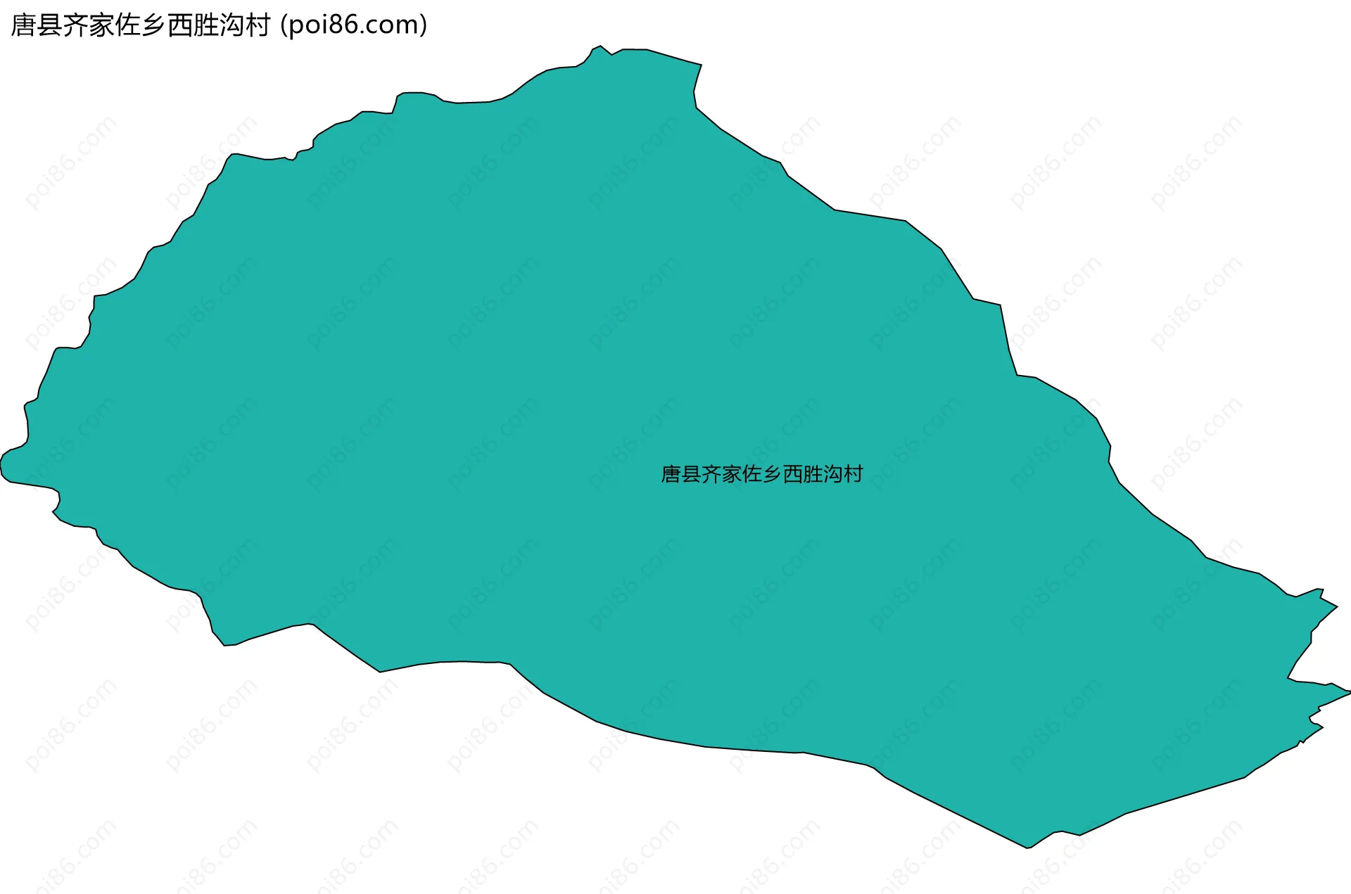 唐县齐家佐乡西胜沟村边界地图