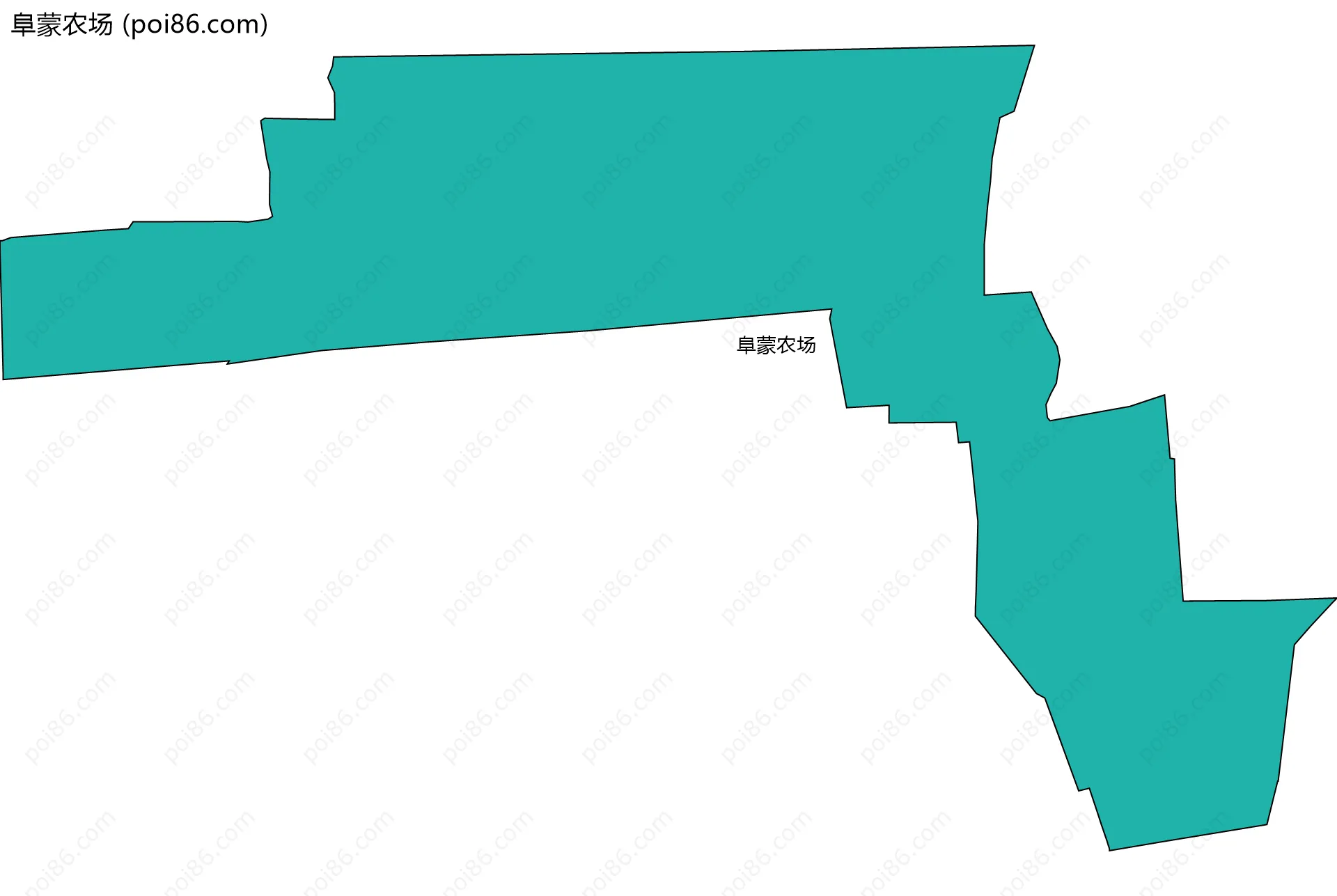 阜蒙农场边界地图