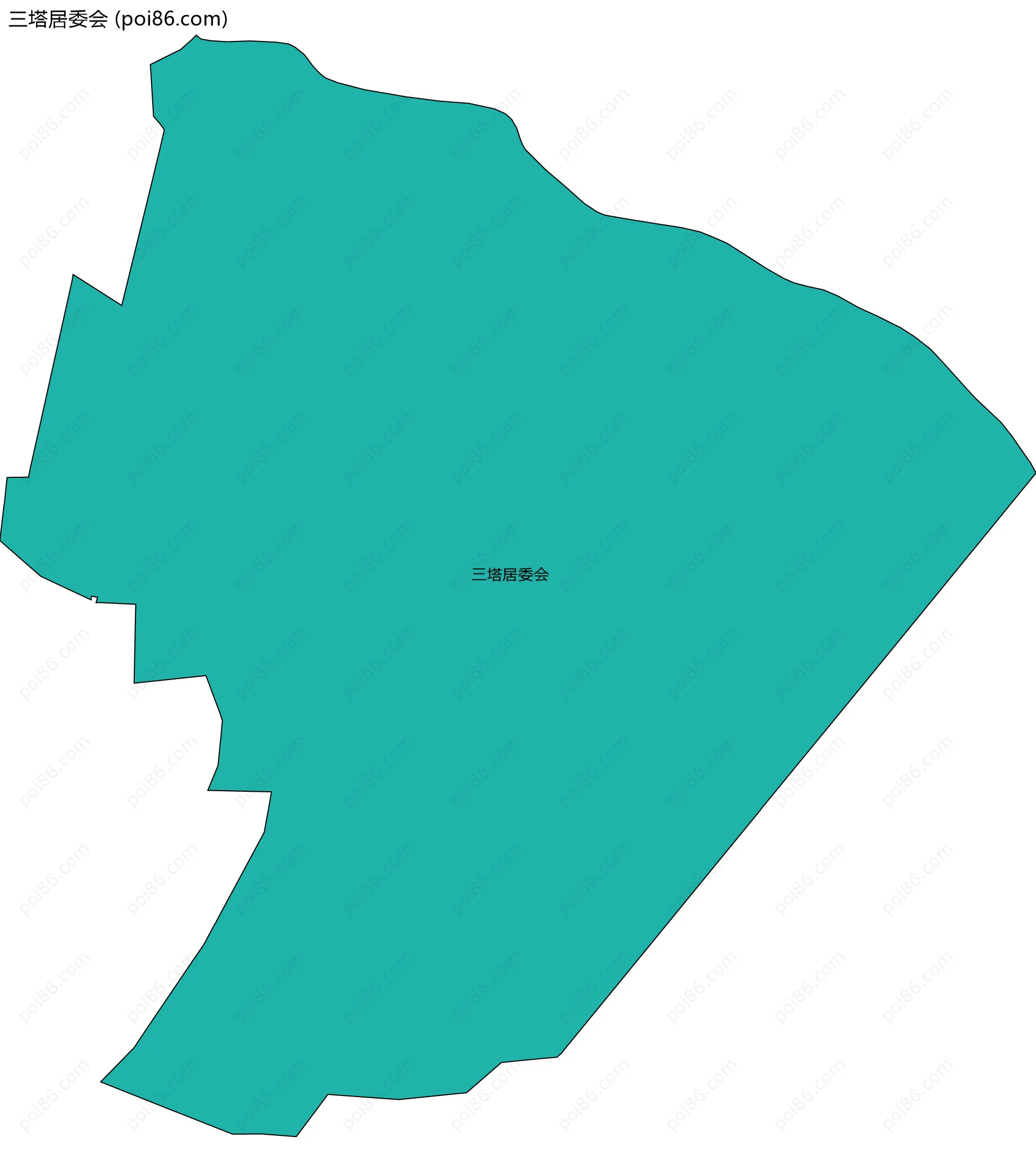 三塔居委会边界地图