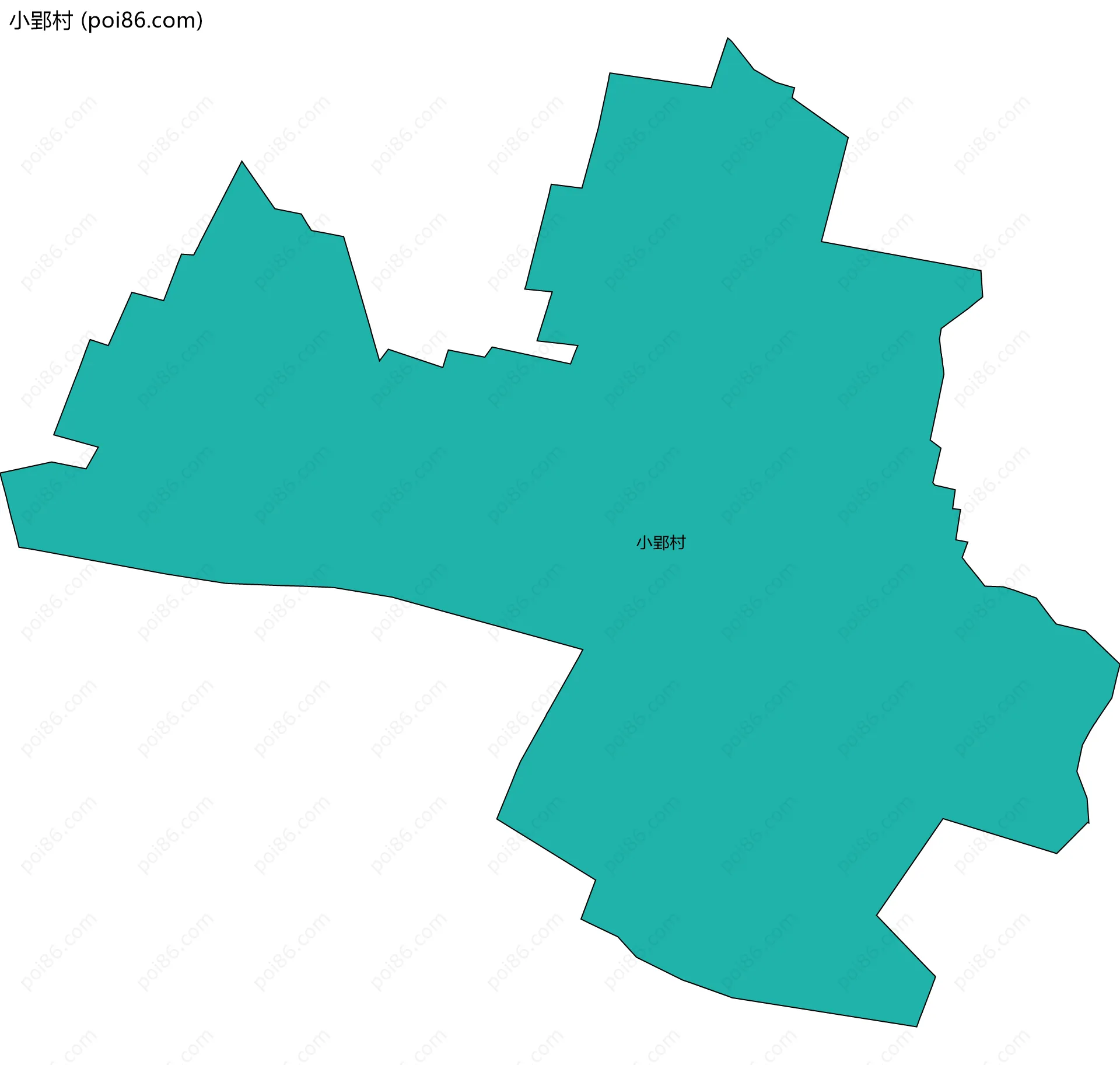 小郢村边界地图