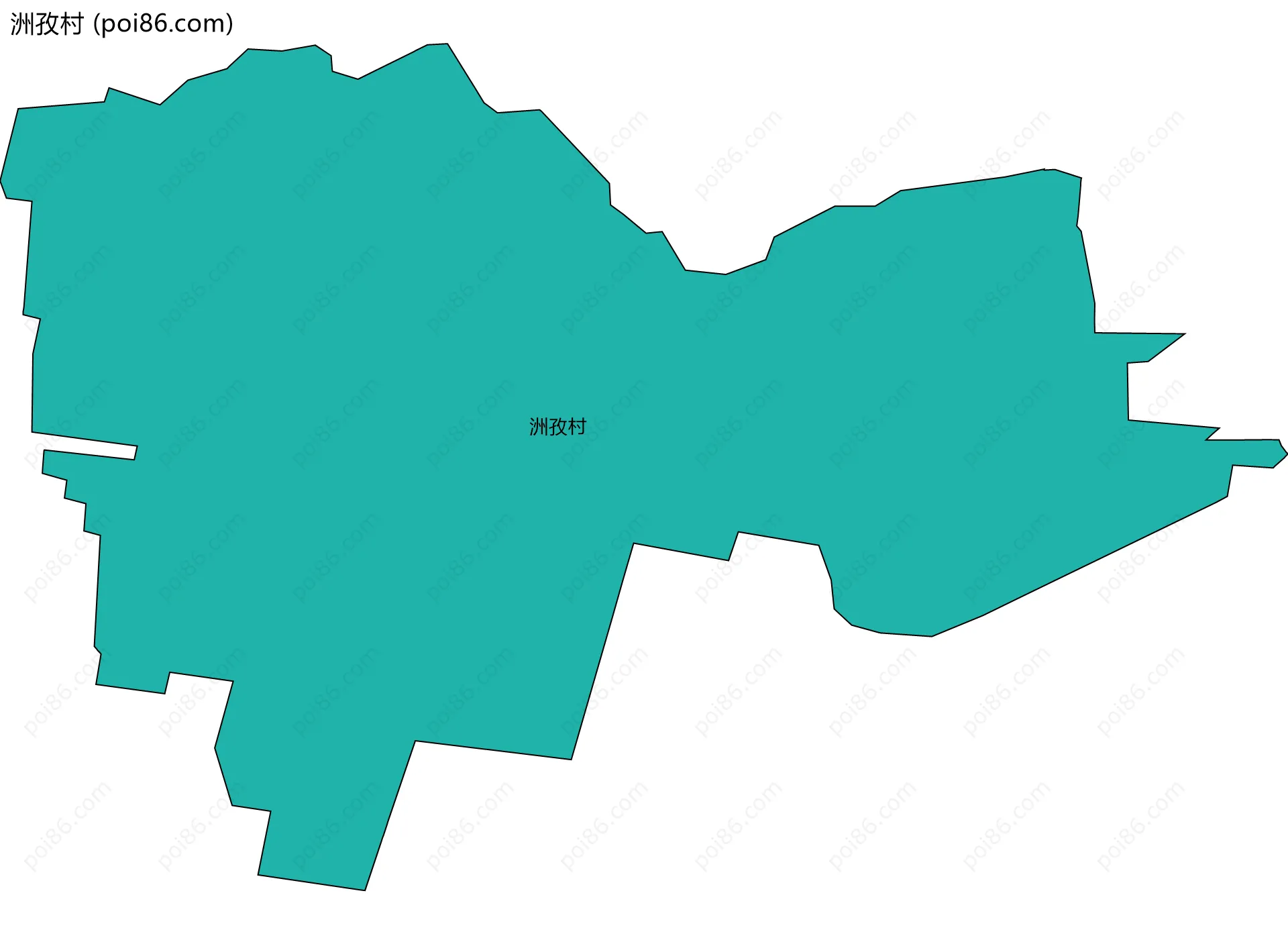 洲孜村边界地图